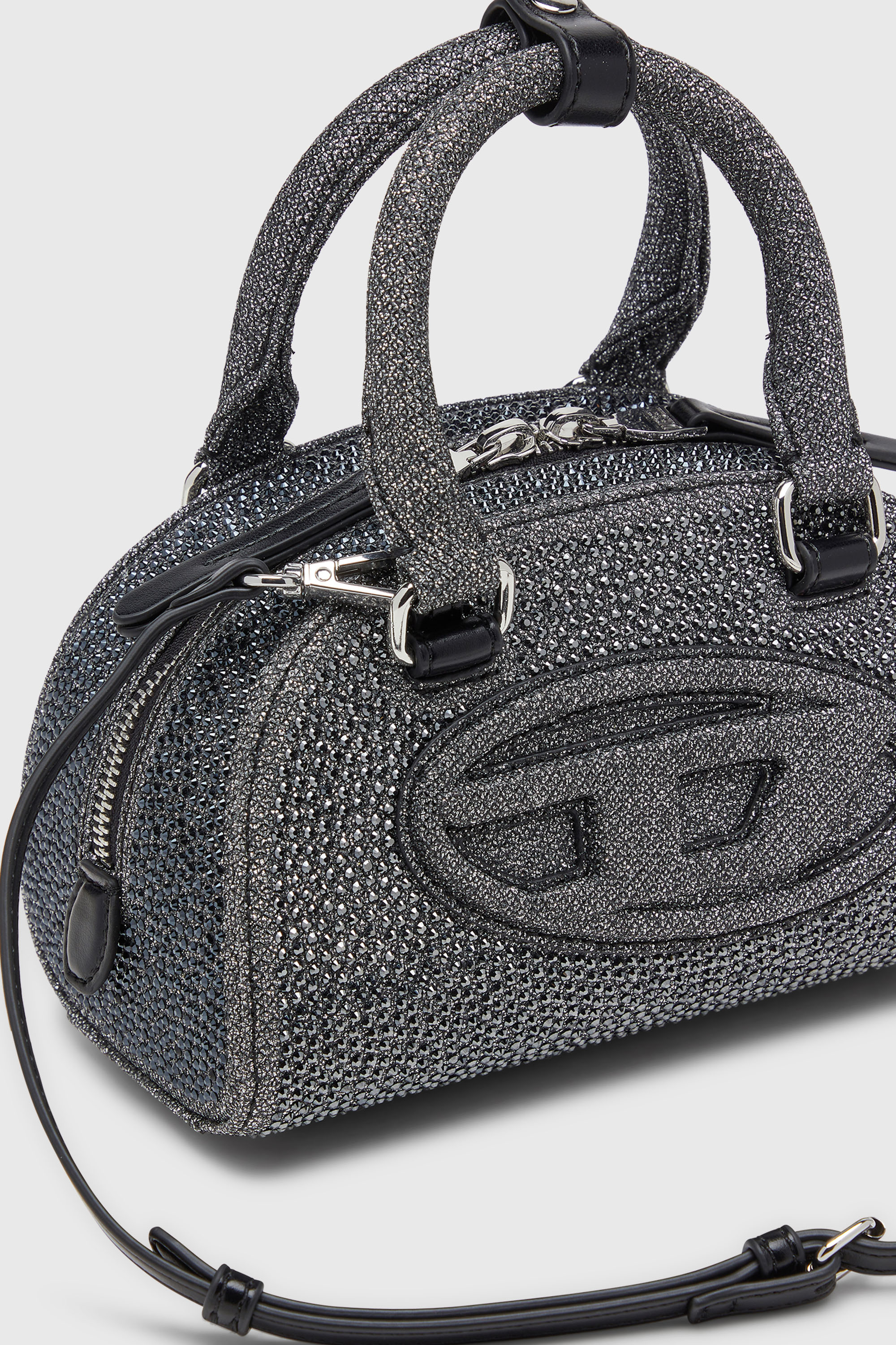Diesel - 1DR DOME CROSSBODY, Female's クロスボディバッグ in ブラック/シルバー - 5