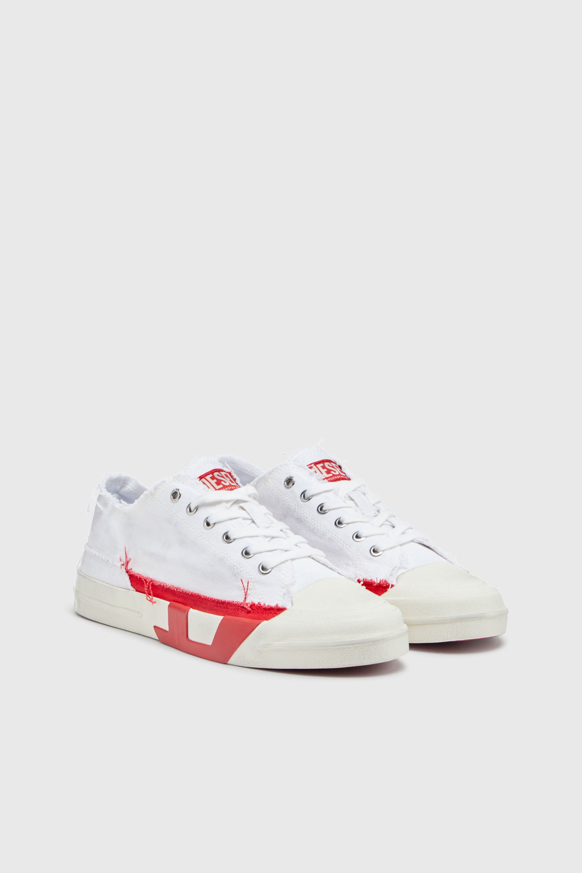 Diesel - S-D-VERSE LOW, Male's ローカットスニーカー in ホワイト/レッド/ブルー - 2