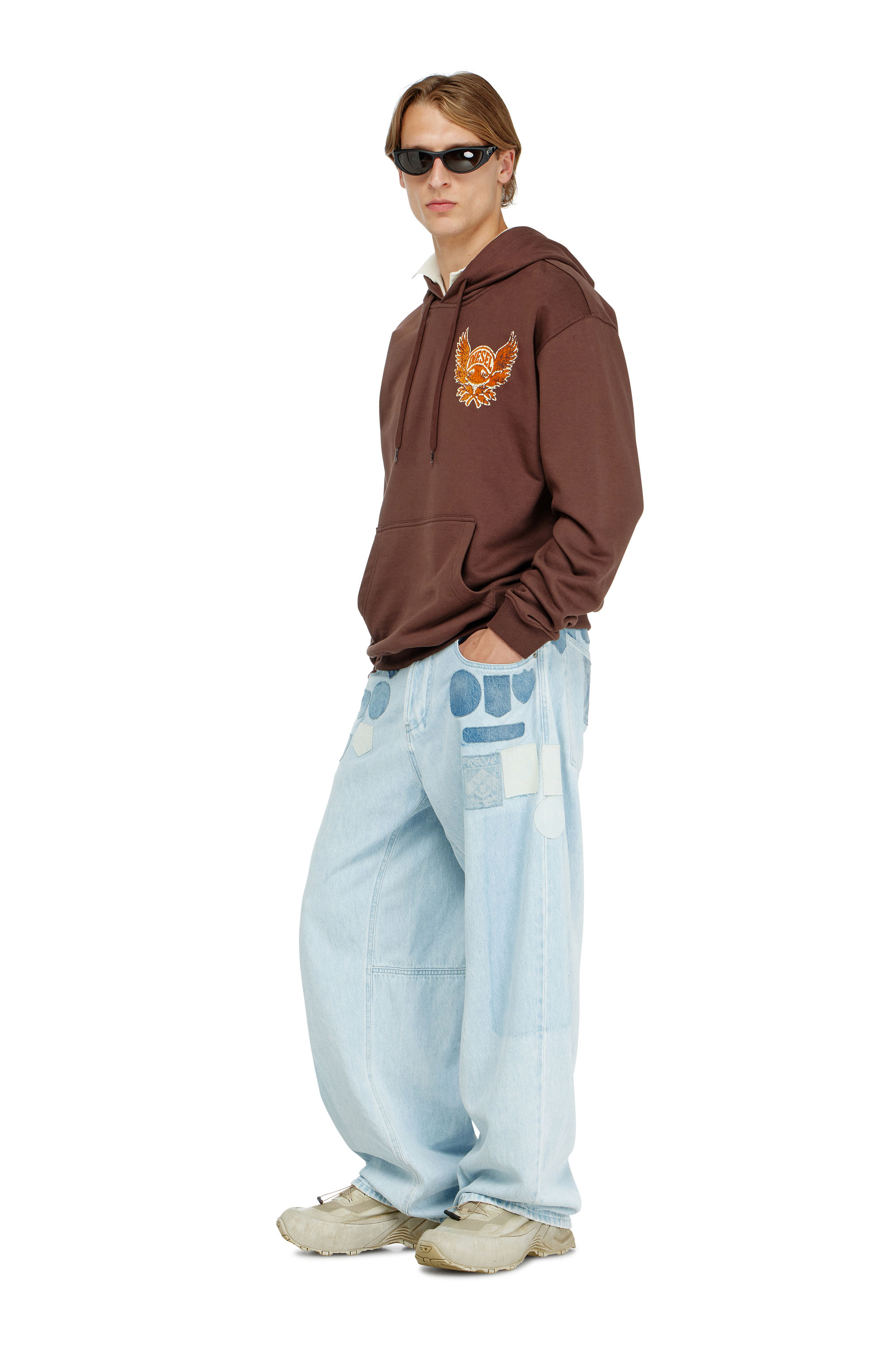 Diesel - S-NORM-HOOD-AA2, Male's プルオーバーパーカー in ブラウン - 2