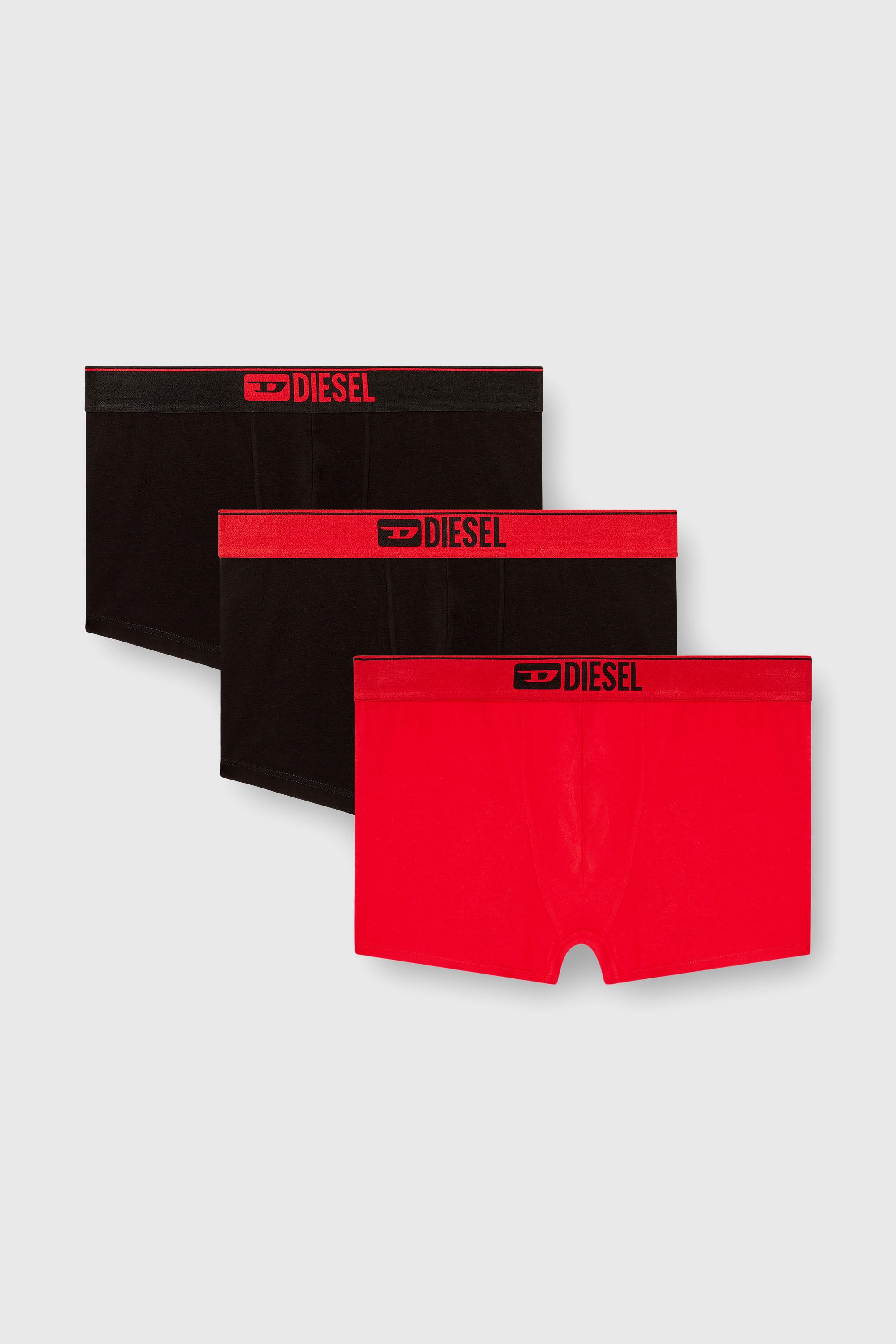 Diesel - UMBX-DAMIENTHREEPACK, Male's ボクサーパンツ 3枚パック in レッド/ブラック - 1