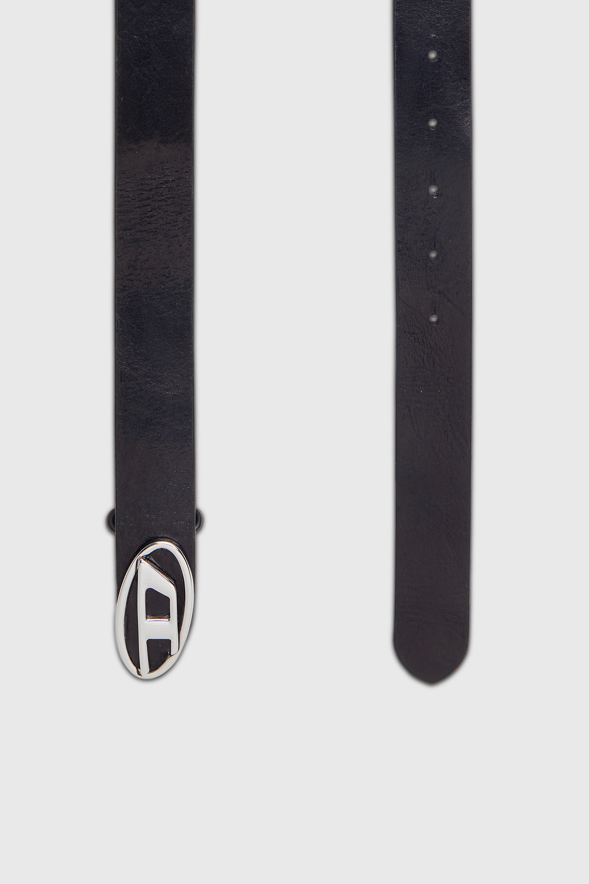 Diesel - B-1DR-LAYER, Male's 2.9cm leather belt with oval d logo in ブラック - 2