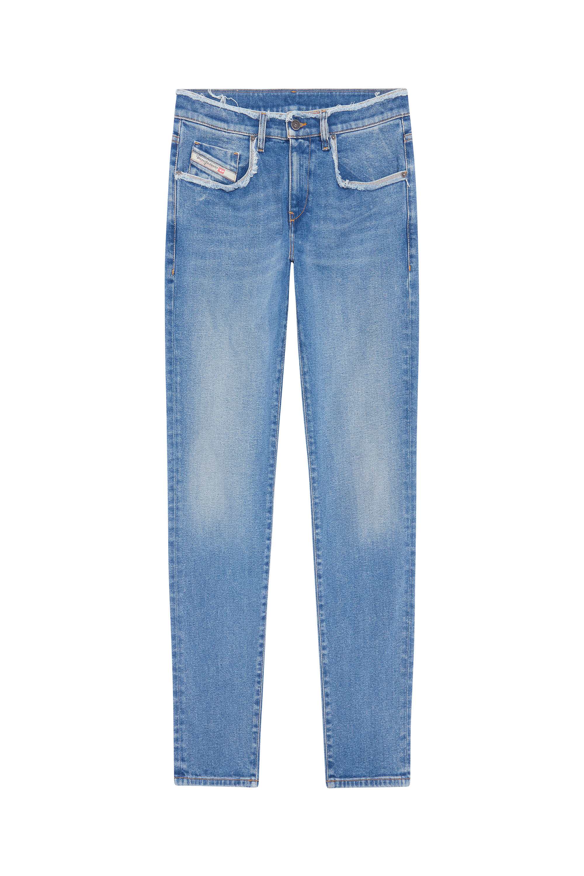 Diesel - 2019 D-STRUKT 09E19 Slim Jeans, ミディアムブルー - Image 5