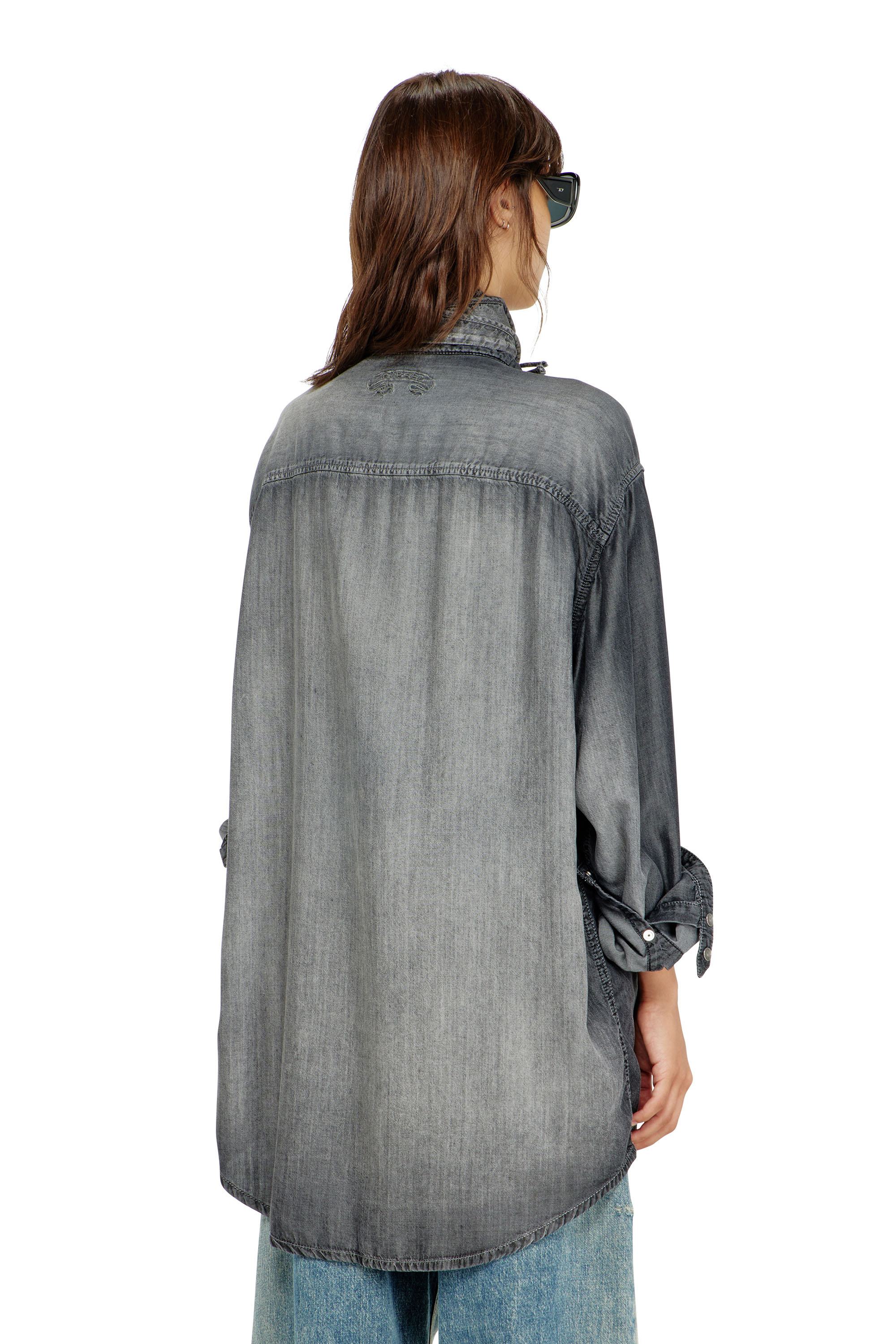 Diesel - DE-ARVEN-S, Female's デニムシャツ in グレー - 4