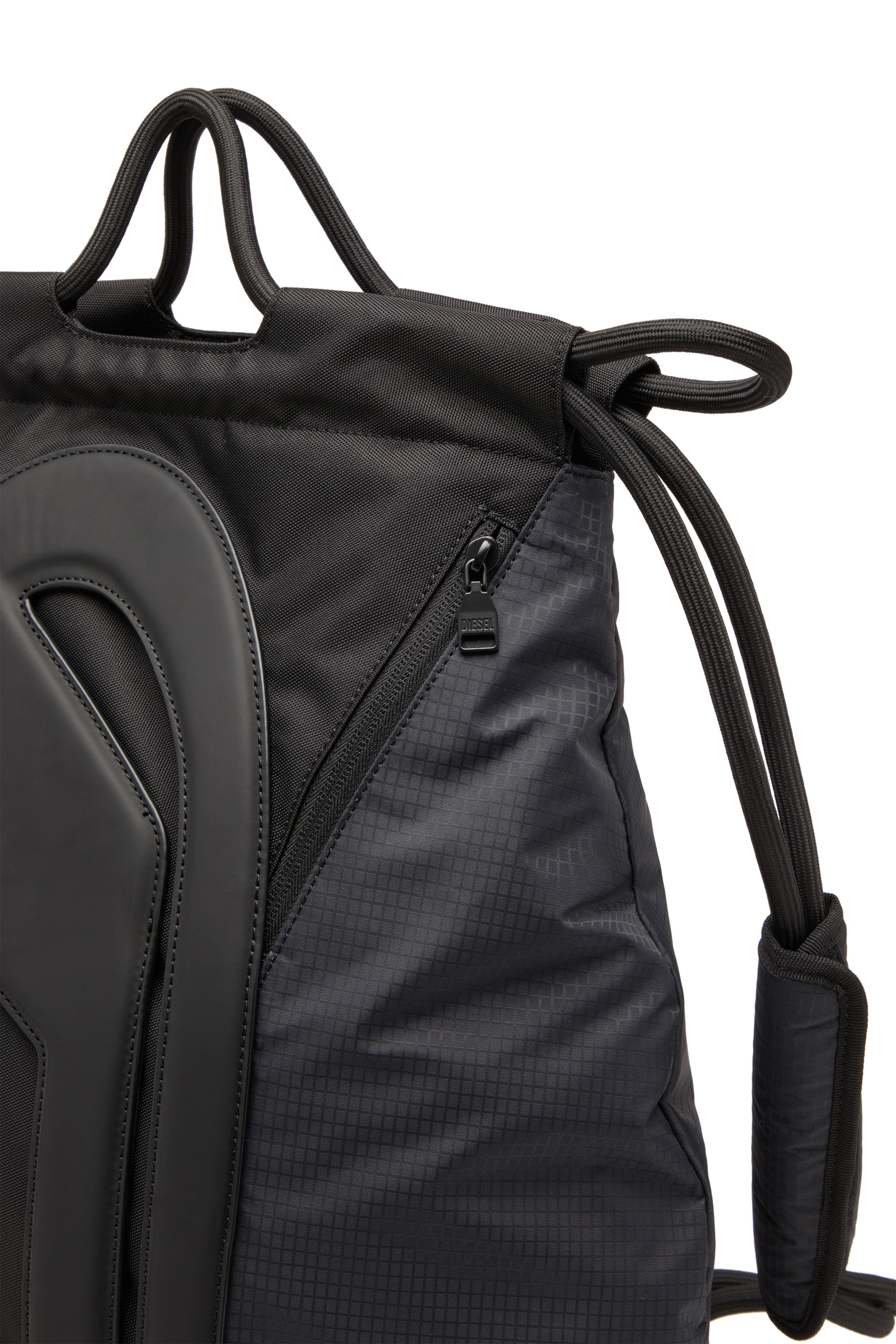 Diesel - CAGE-D TOTE XL, Male's Cage-D-Convertible bag in CORDURA and ripstop in ブラック - 5