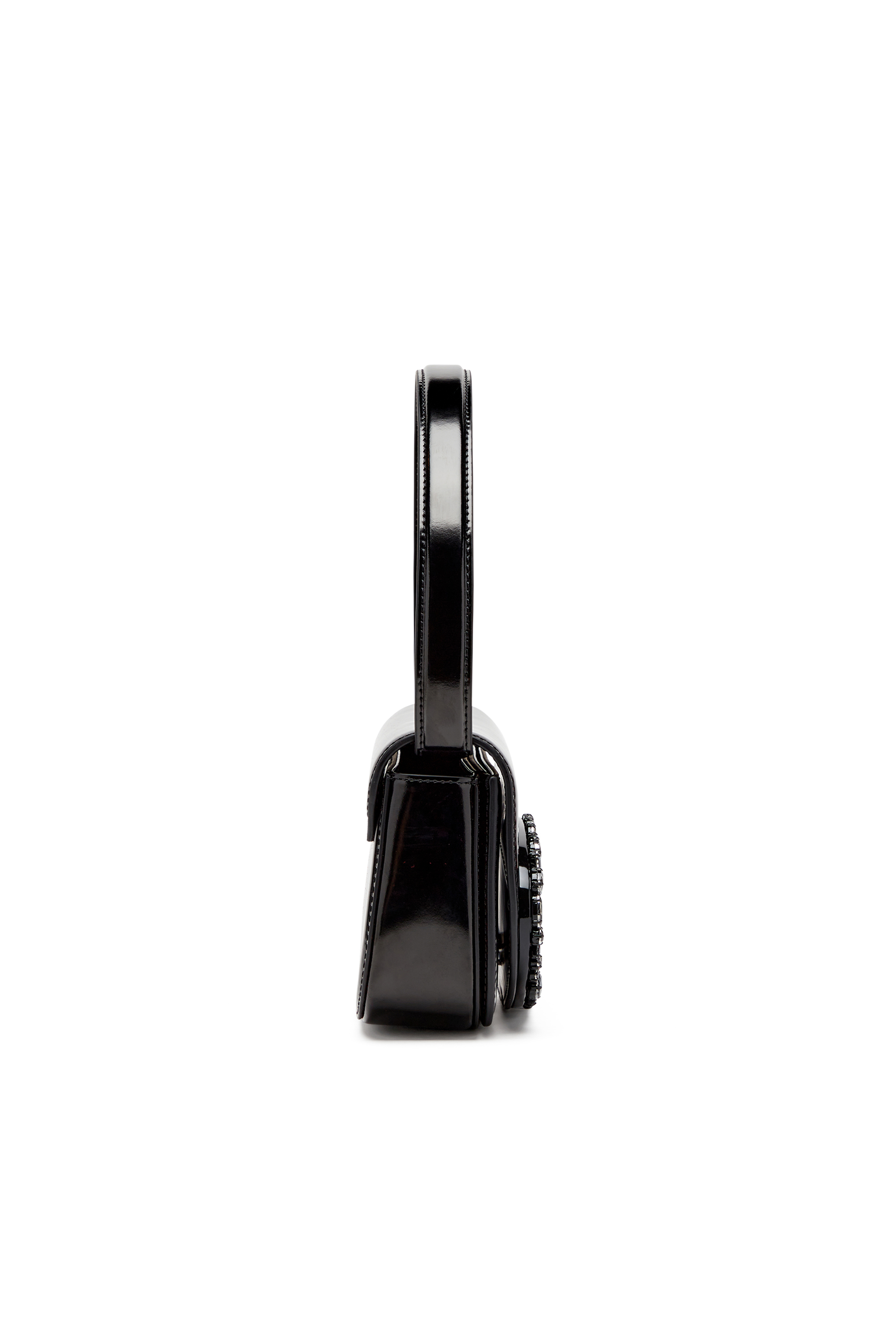 Diesel - 1DR, Female's 1DR-Iconic shoulder bag in mirror leather in ブラック - 3
