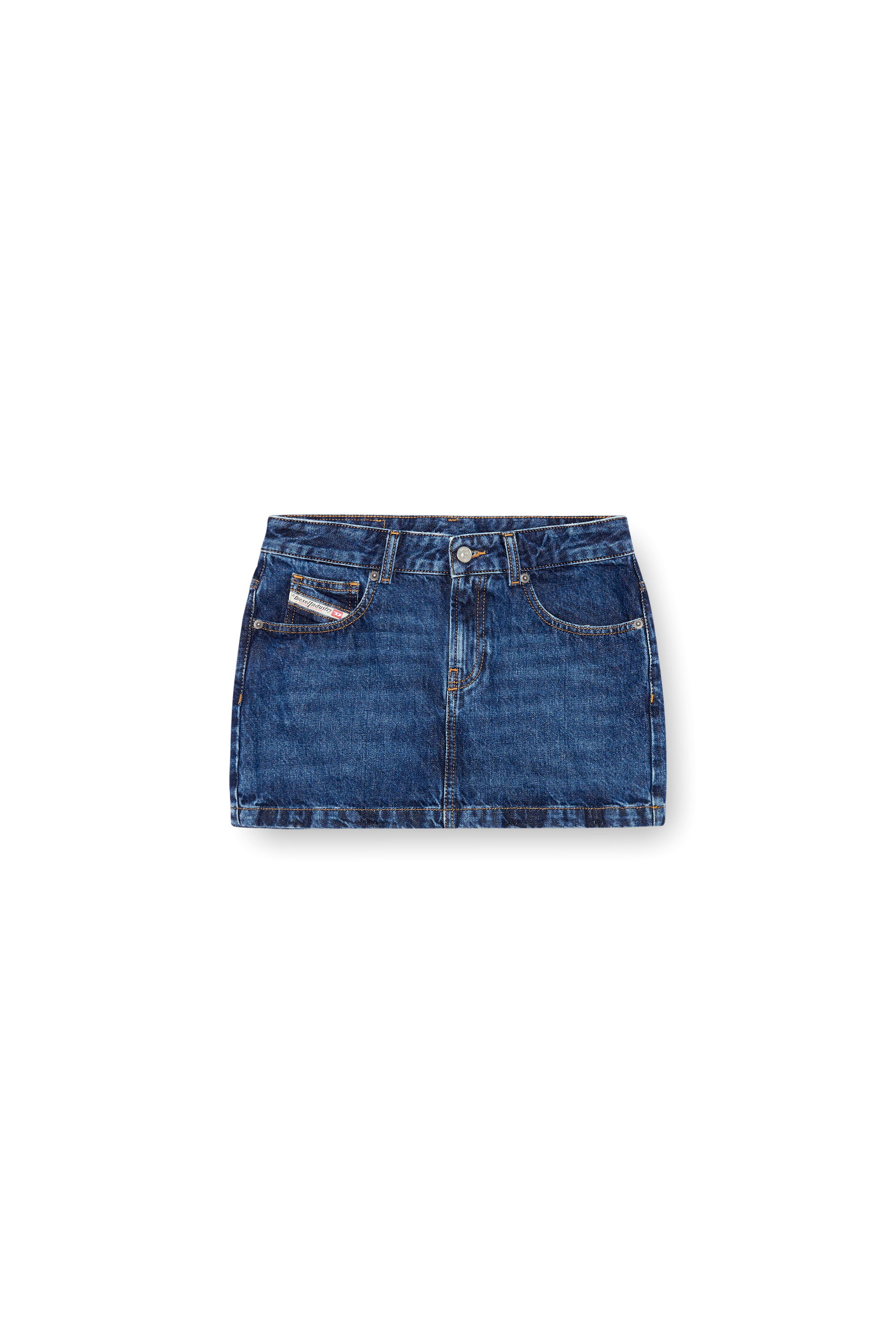 Diesel - DE-RON, Female's Mini skirt in denim in ダークブルー - 3