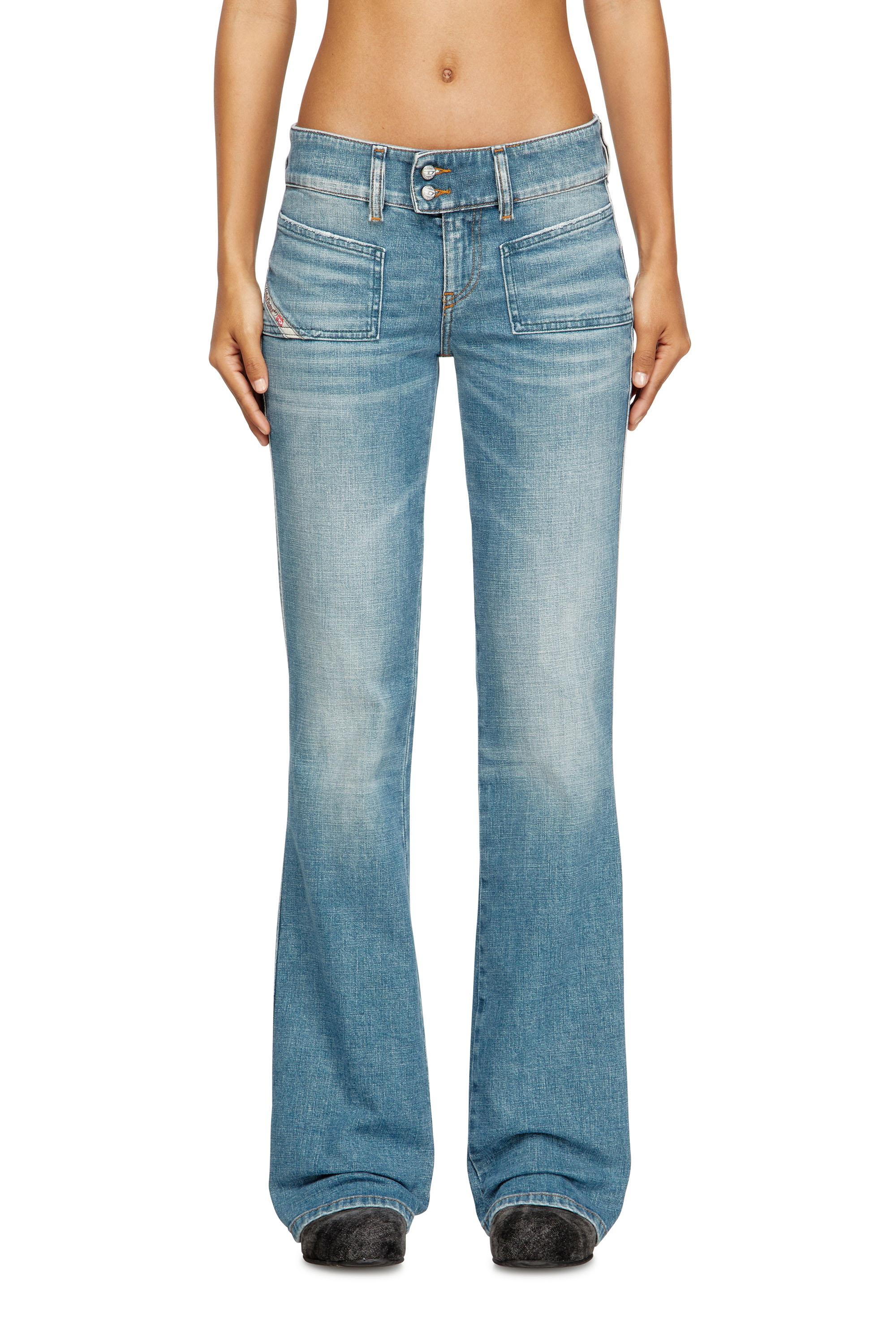 Diesel - Female's Bootcut Jeans D-Hush 09M58, ミディアムブルー - 3