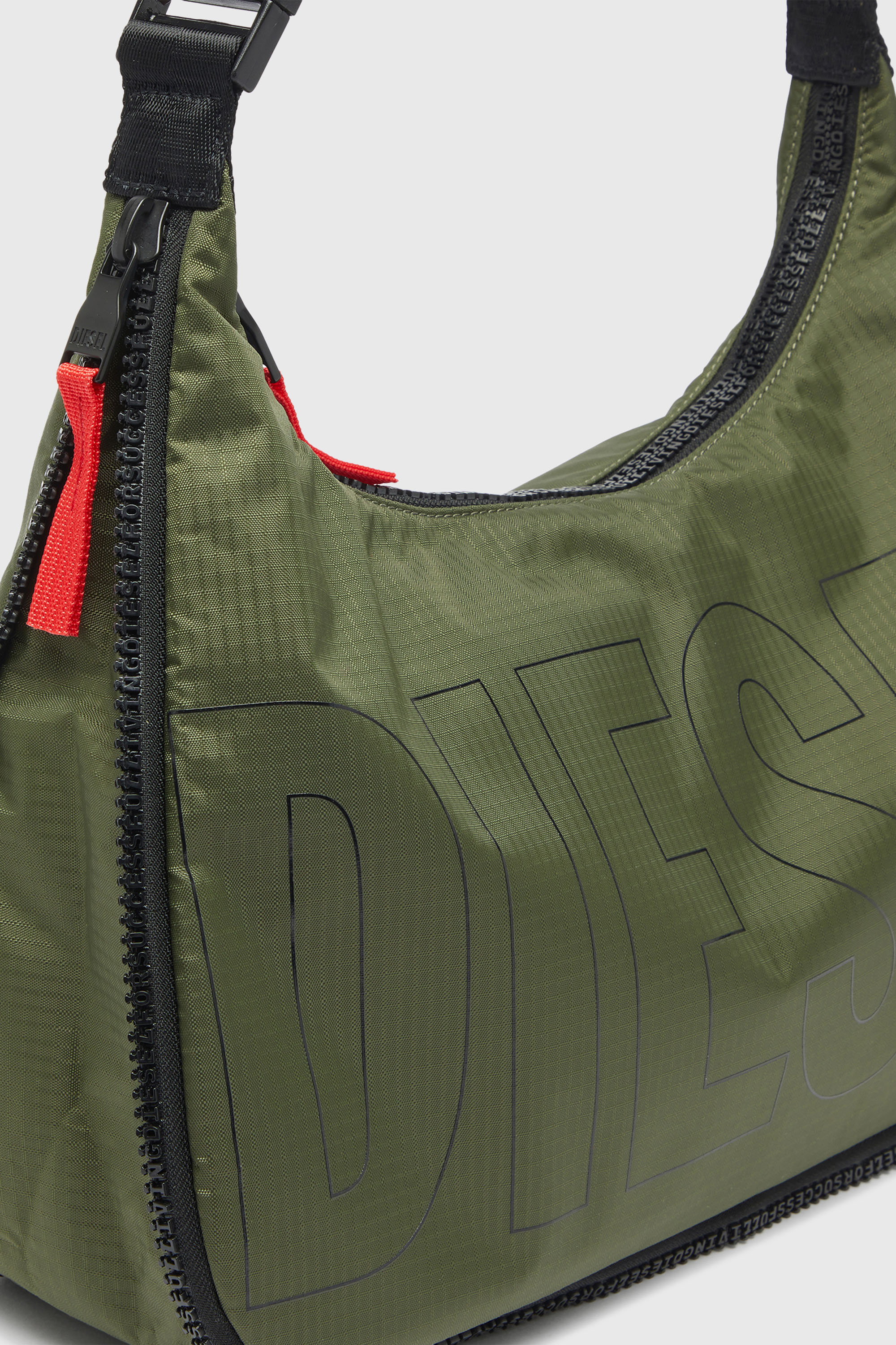 Diesel - ZIP-D SHOULDER L X, Unisex's ショルダーバッグ in オリーブグリーン - 5