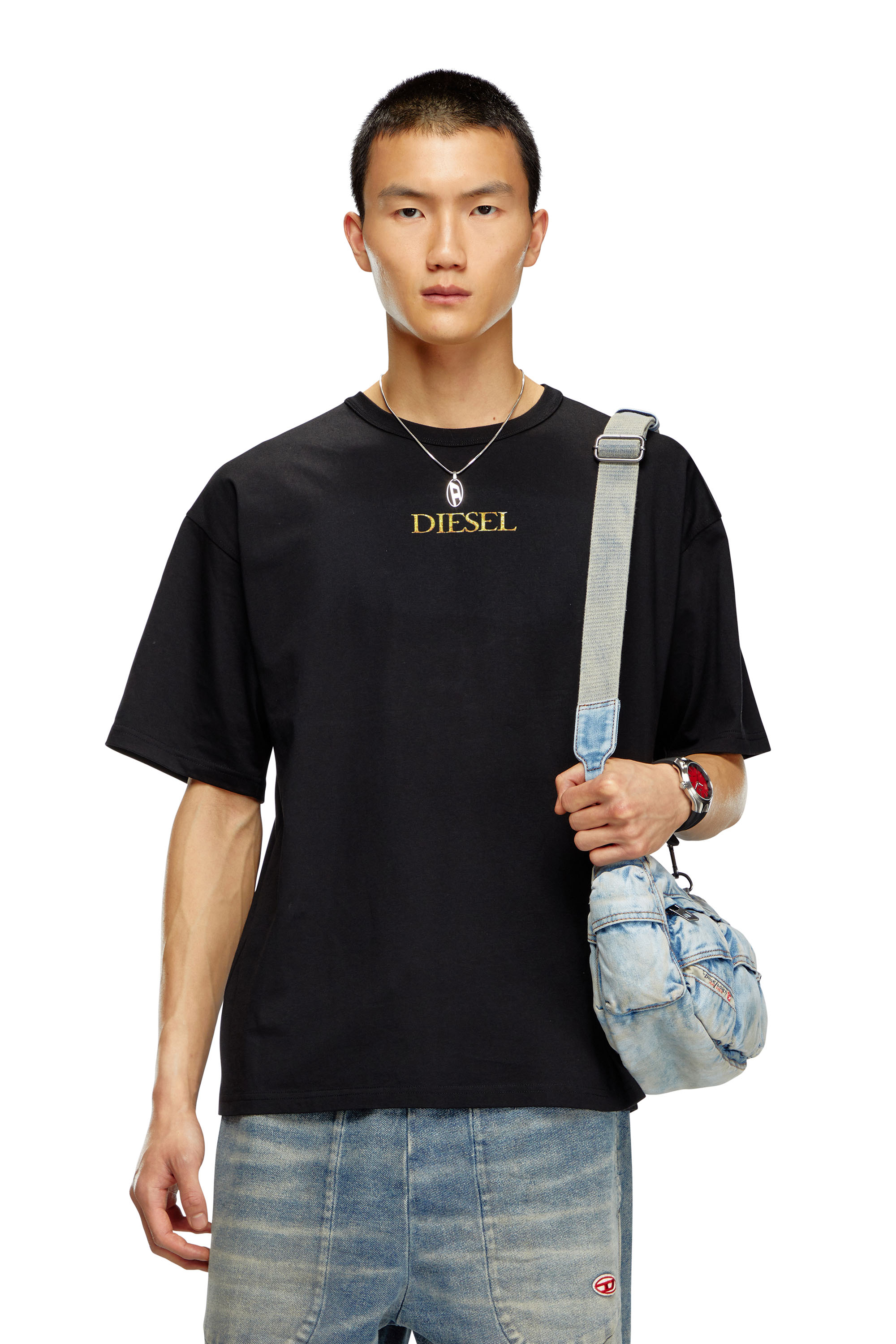 Diesel - T-BOXT-Q20, Male's T-shirt with Only The Brave print in ブラック - 1