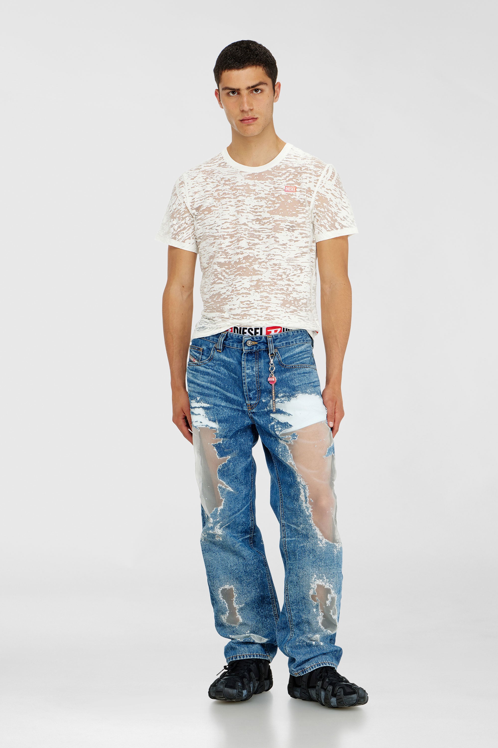 Diesel - Male's Regular Jeans 2024 D-Macs 068ZH, ミディアムブルー - 1