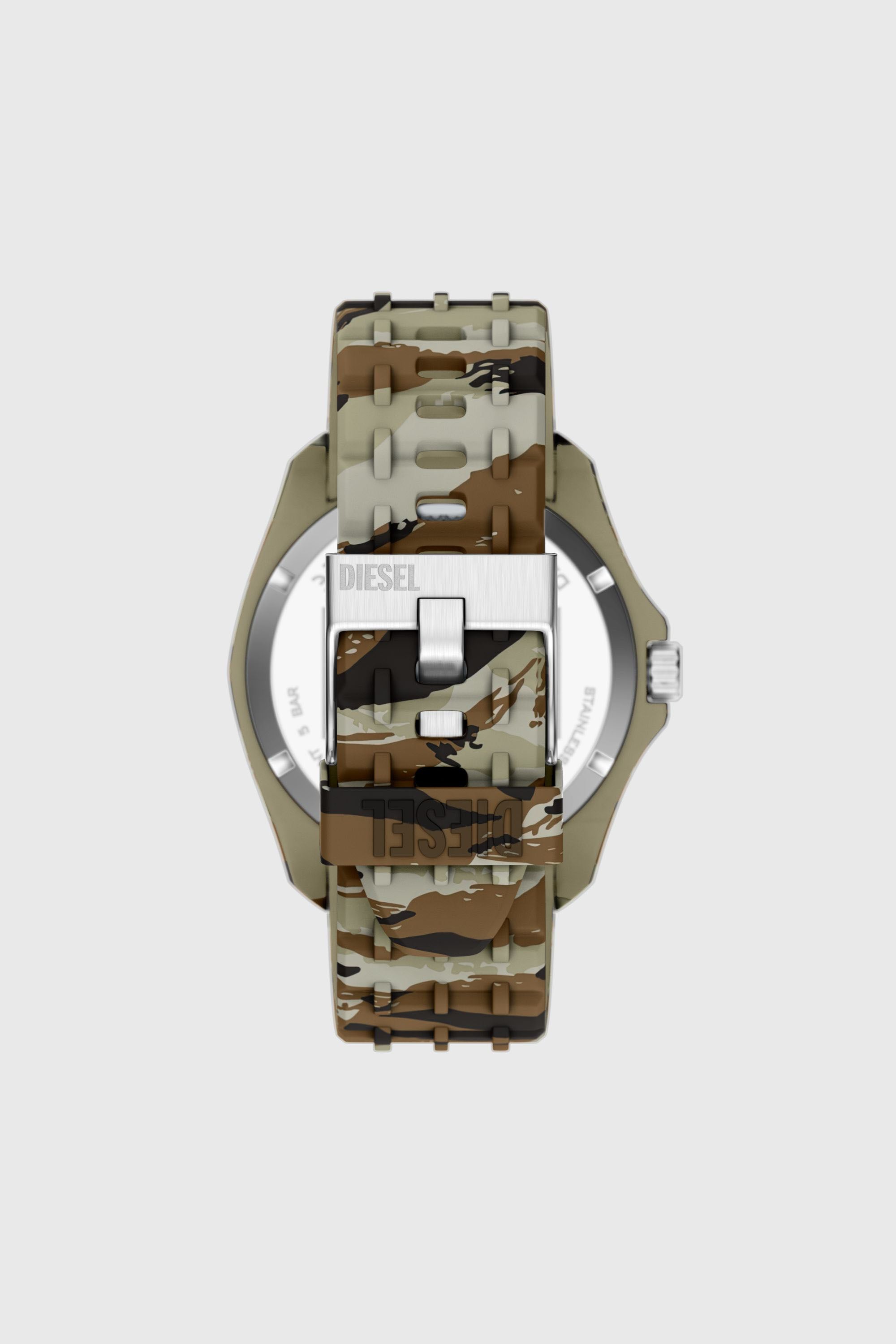 Diesel - DZ2242 WATCH, Male's Stinger camo silicone watch in ブラウン/グリーン - 2