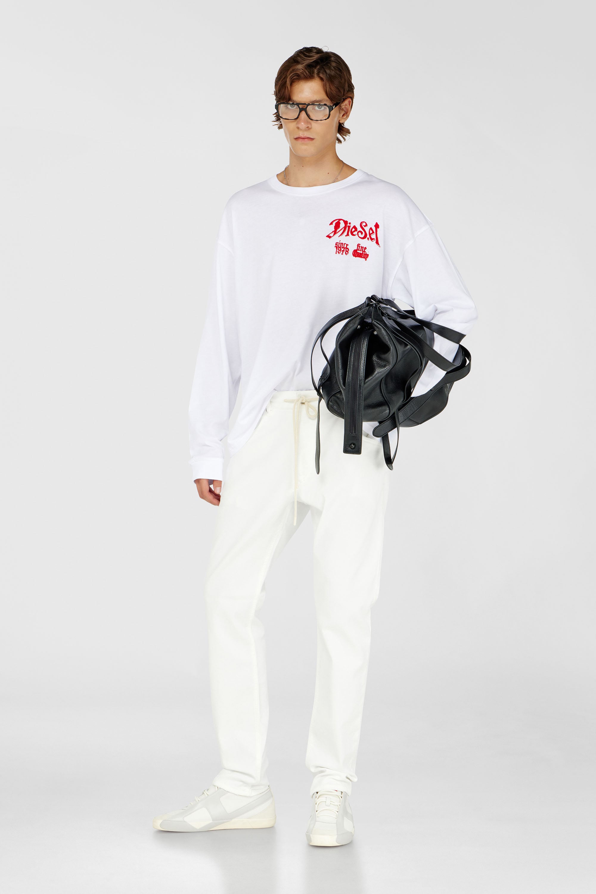 Diesel - Male's Regular 2032 D-Krooley Joggjeans&reg; 068HX, ホワイト - 1