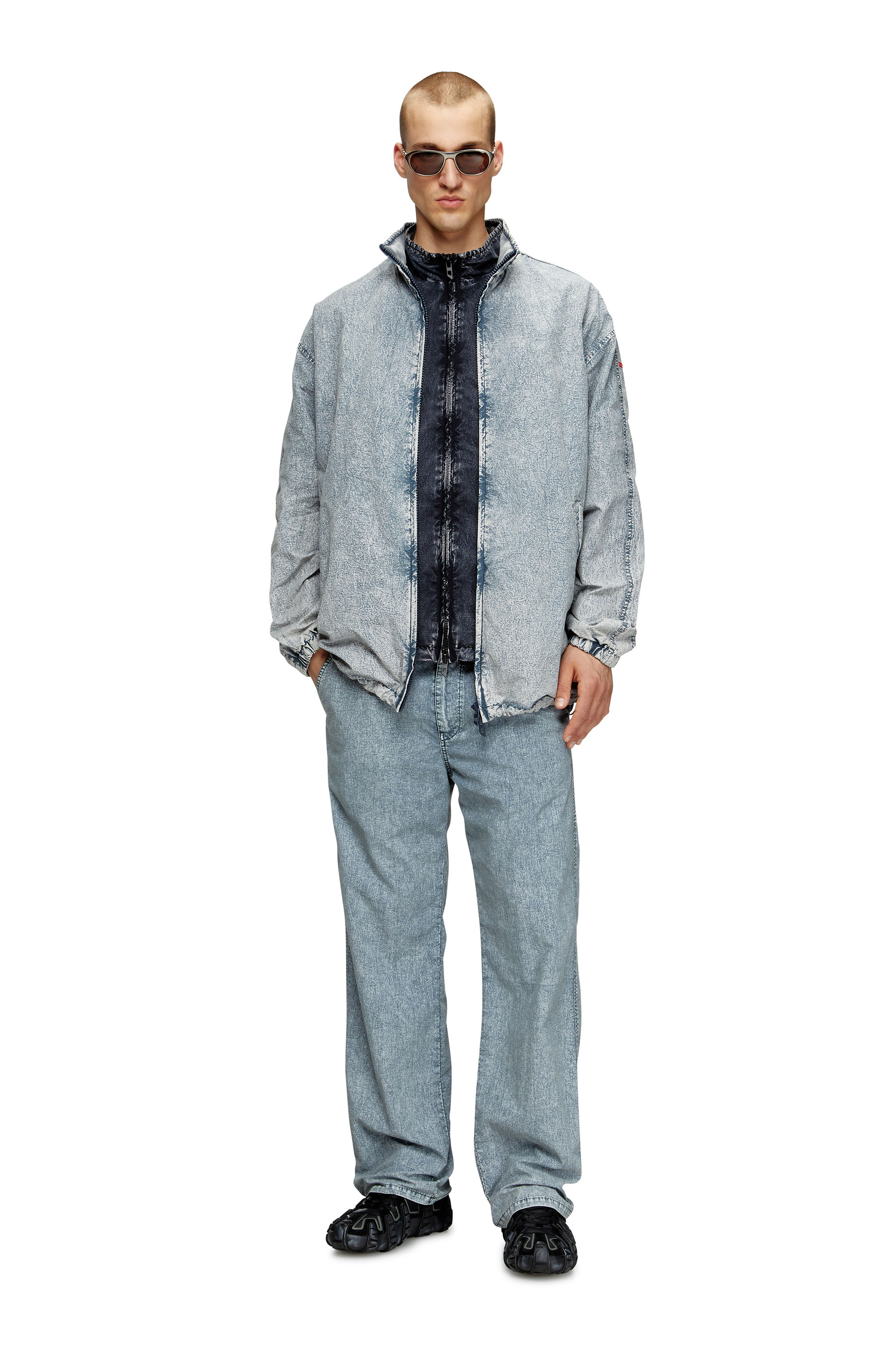 Diesel - J-WILSON, Male's Jacket in recycled nylon taslan in ライトブルー - 2
