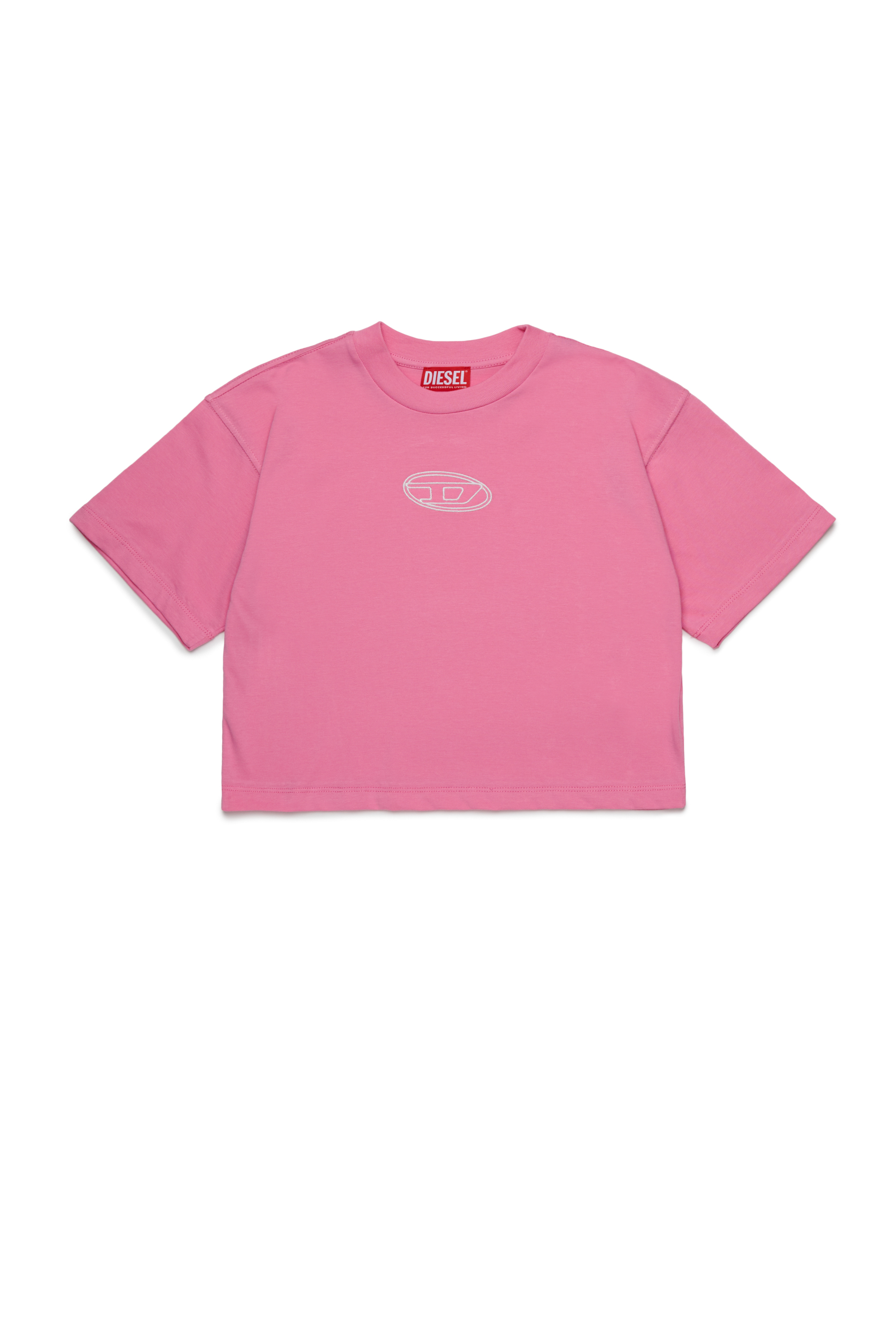 Diesel - TIXAN, Female's Tシャツ in ピンク / ホワイト - 1