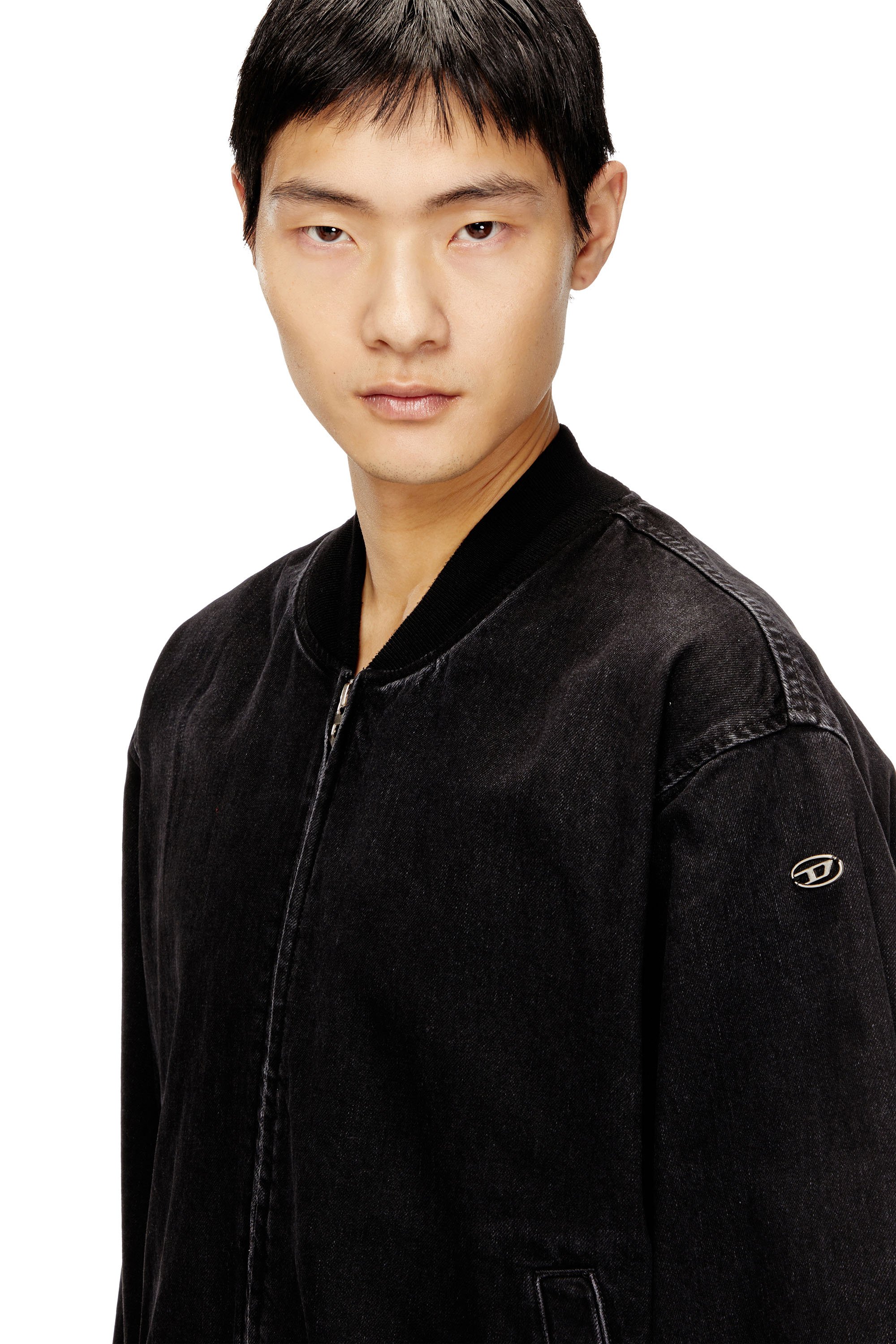 Diesel - D-GUZ, Unisex's デニムジャケット in ブラック - 4