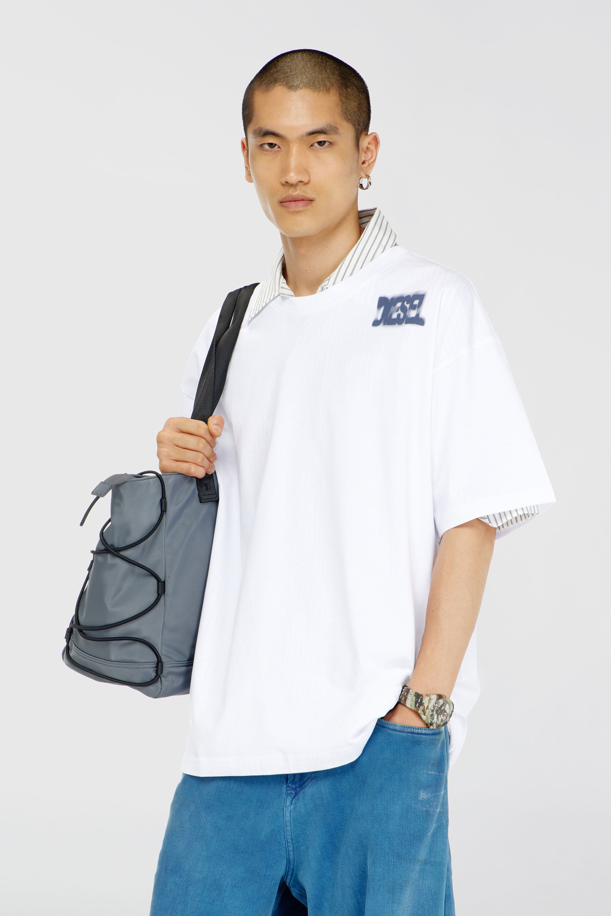 Diesel - T-BOXT-AA19, Male's Tシャツ in ホワイト - 1