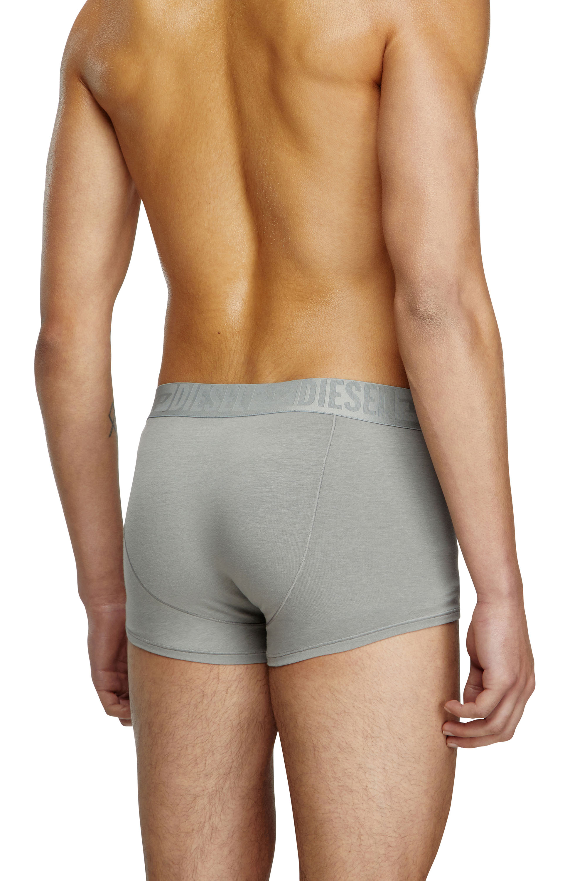 Diesel - BENJAMIN-D-MONO-3PACK, Male's Three-pack plain boxer briefs in グレー/ブラック - 4