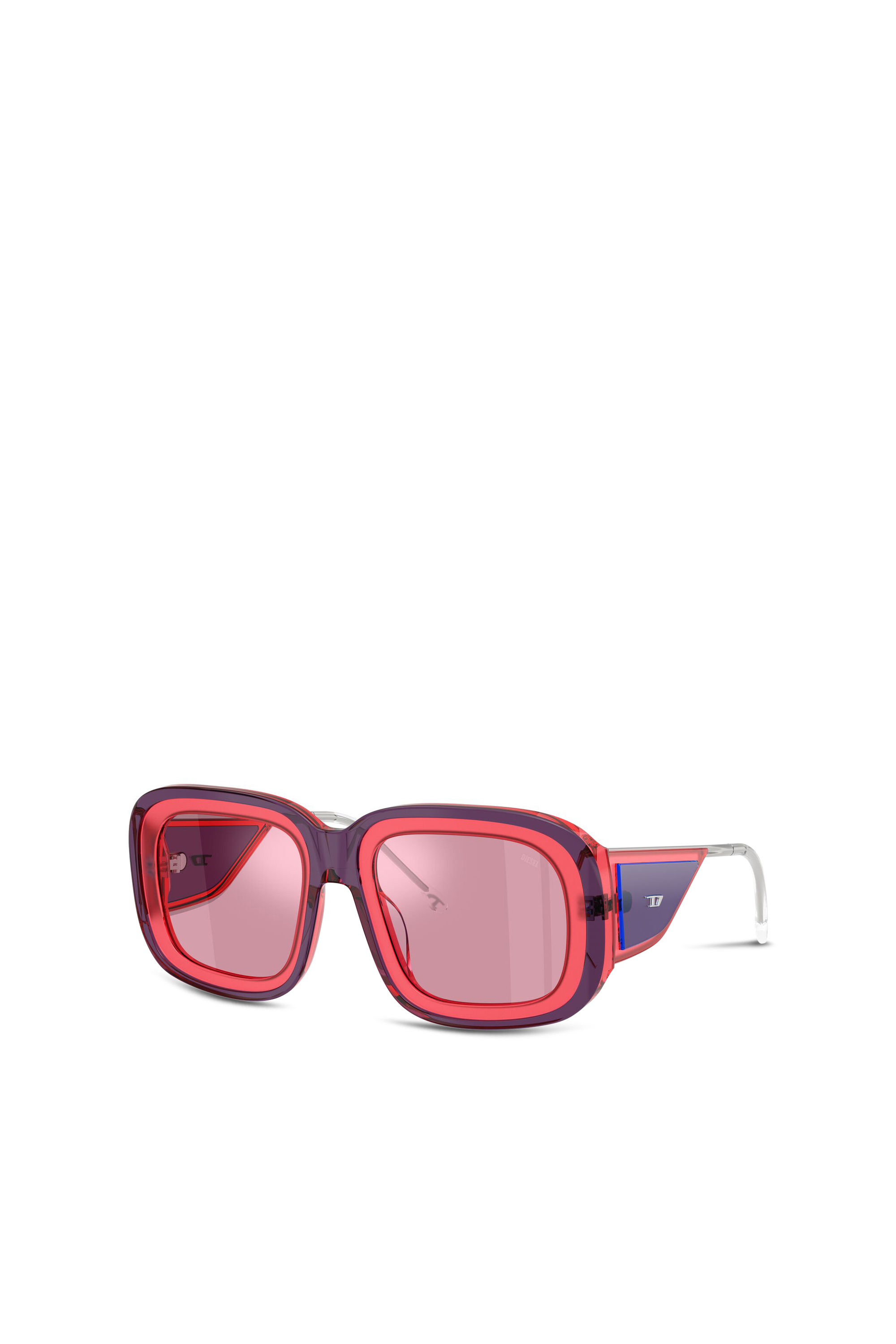 Diesel - 0DL2015U, Unisex's Square sunglasses in ピンク / ホワイト - 1