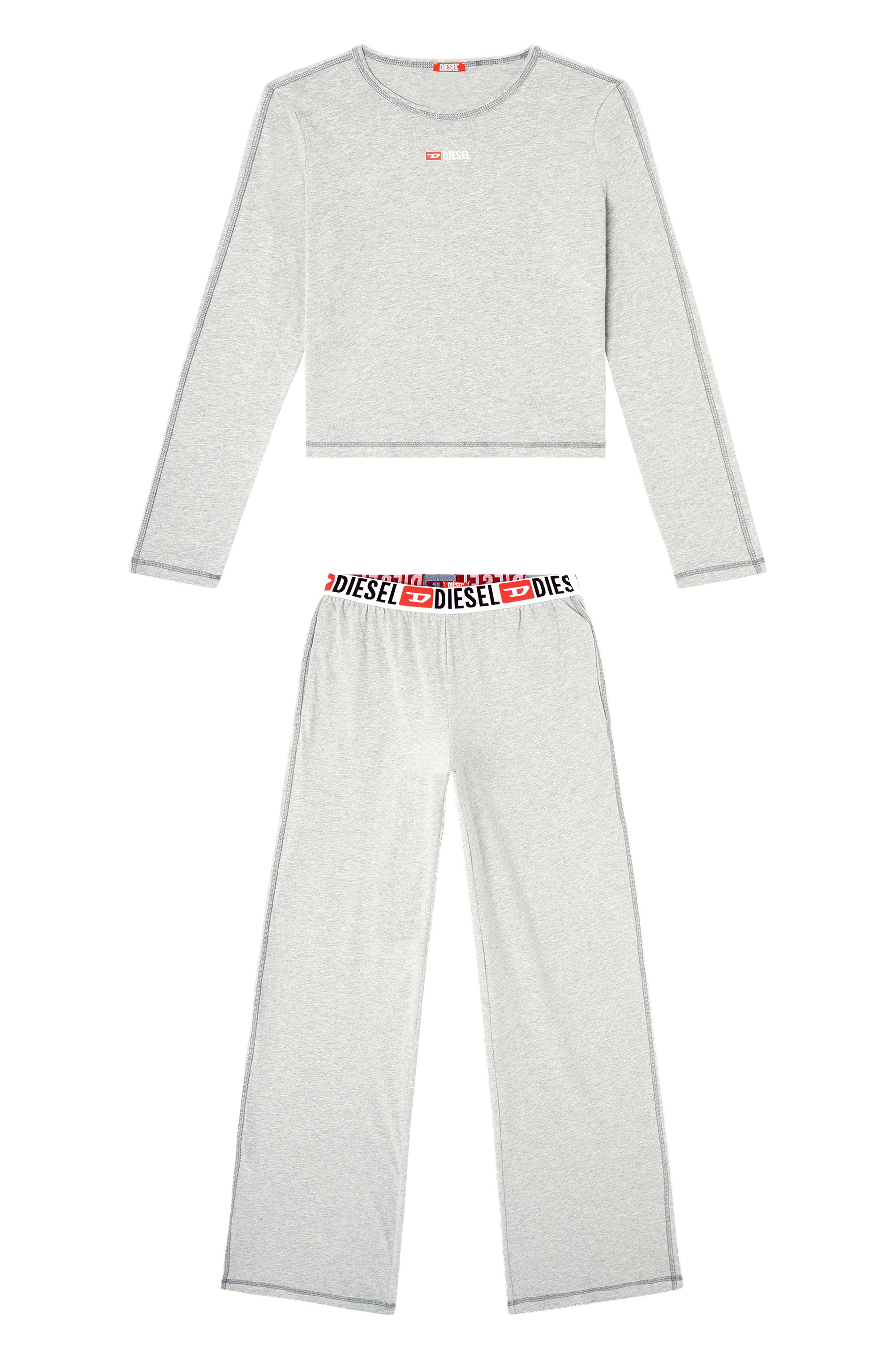 Diesel - SET-GILDA-D-CORE, Female's パジャマ in ライトグレー - 4