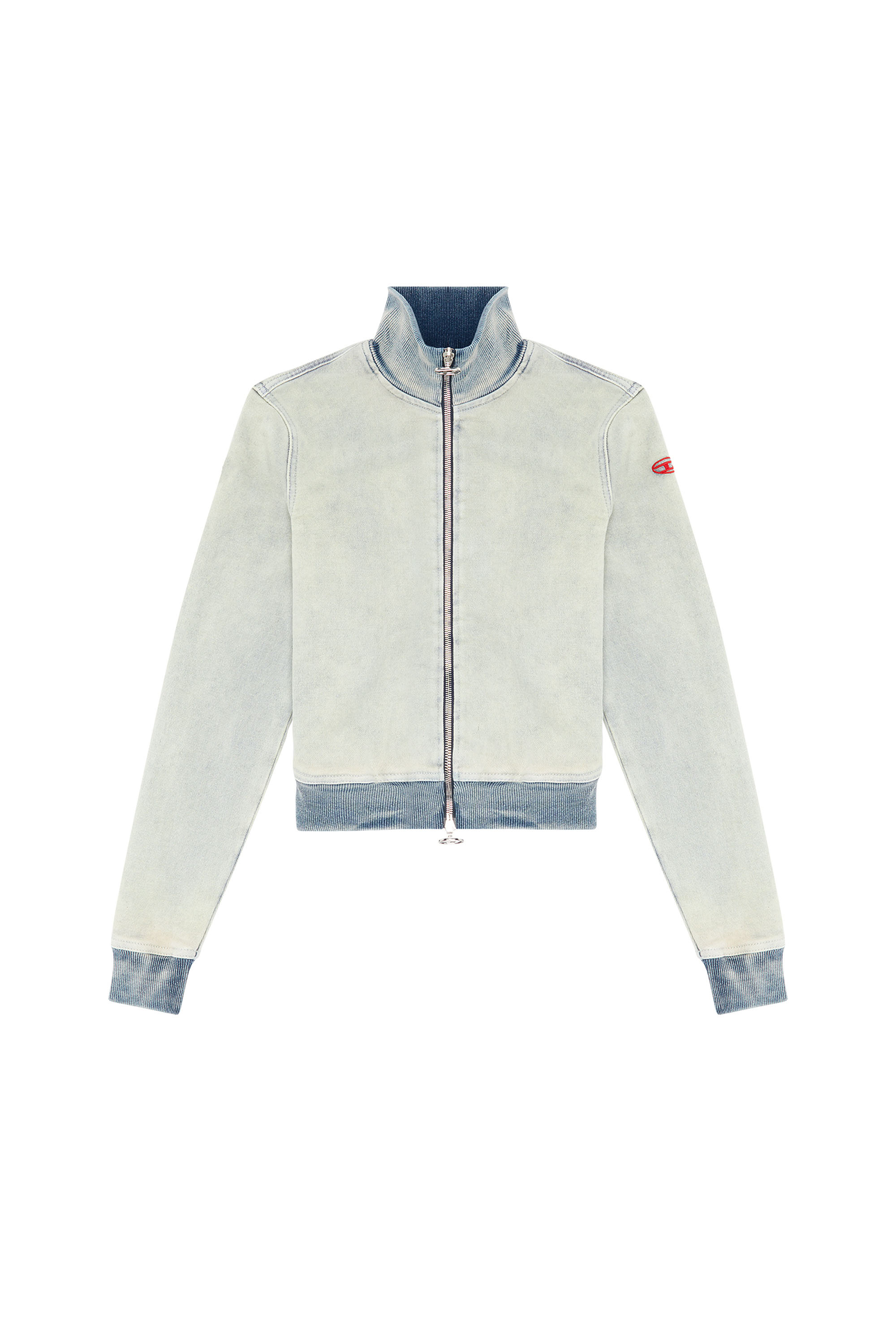 Diesel - D-EMY TRACK, Female's Zip-up sweatshirt in Track Denim in ライトブルー - 3