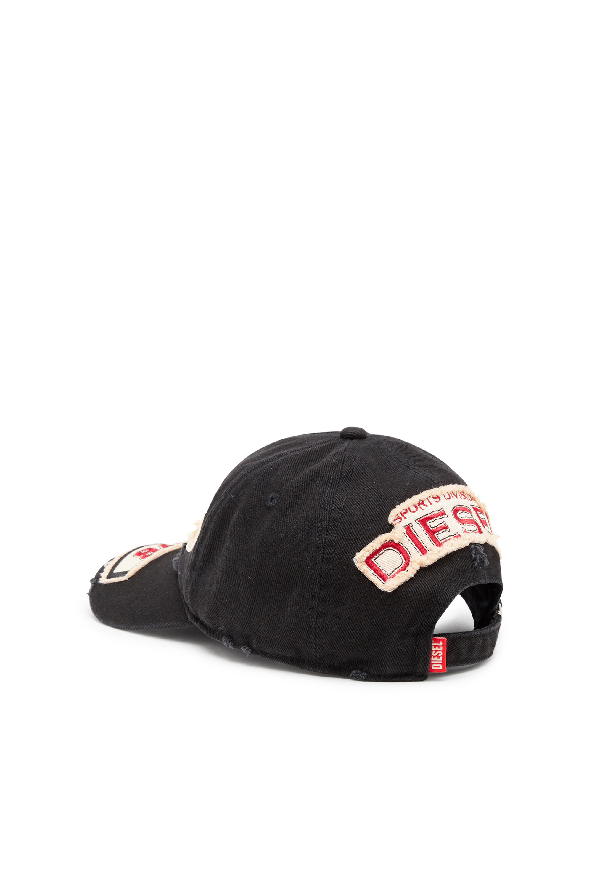 Diesel - C-BRAFF, Male's Baseball cap with embroidered patches in ブラック - 2