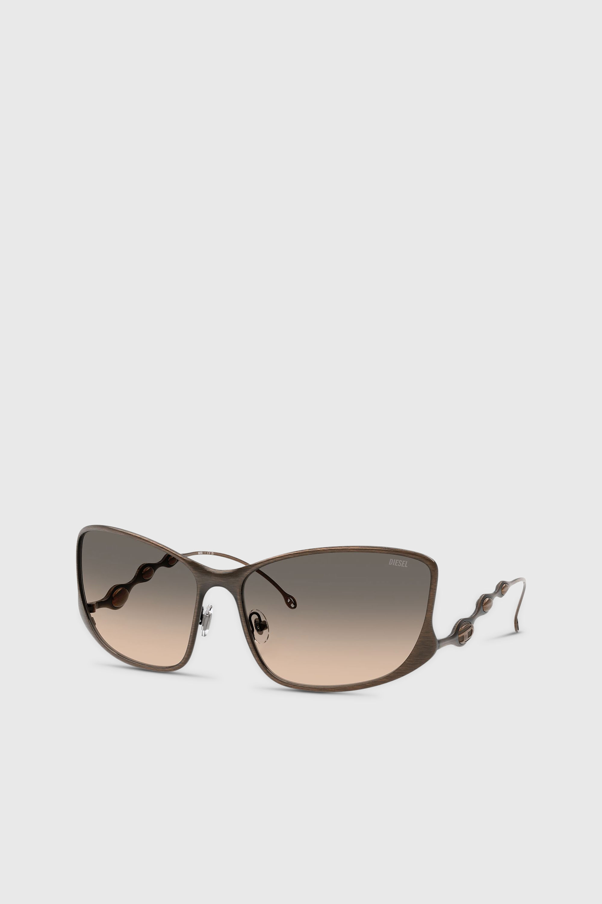 Diesel - 0DL1013, Unisex's Rectangle sunglasses in ブラウン - 1