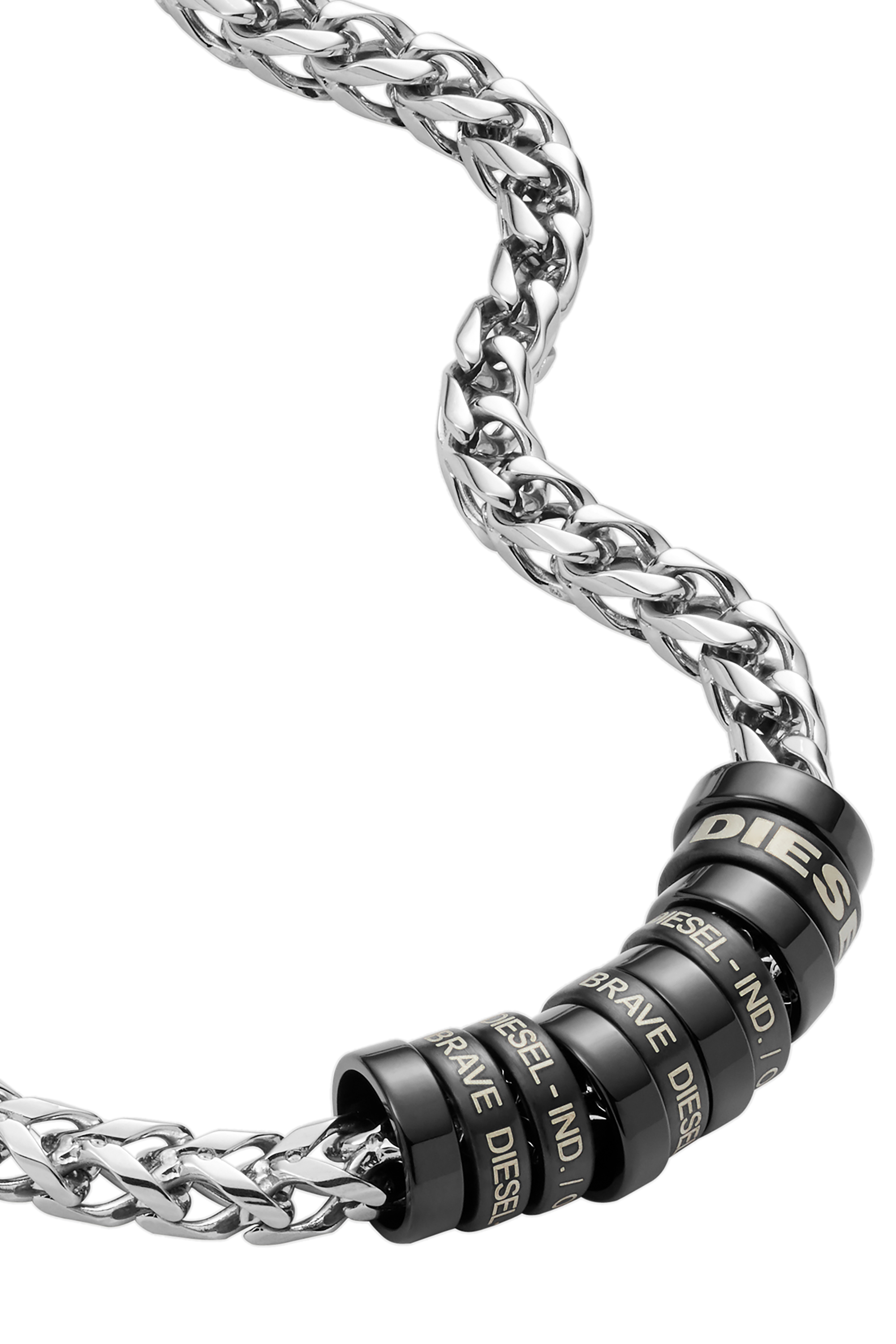 Diesel - DX1288, Male's Stainless steel chain-link necklace in ブラック - 2