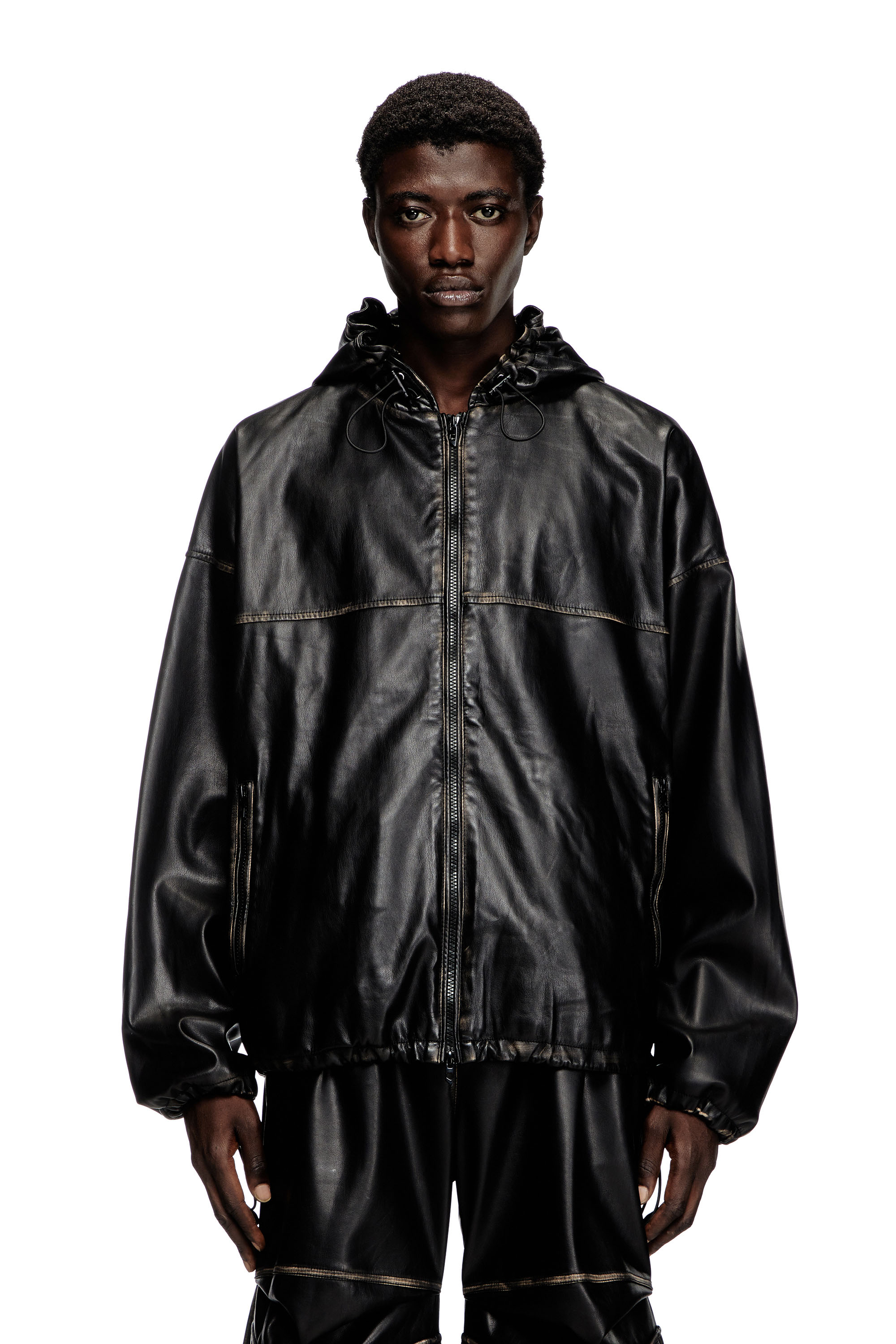 Diesel - J-ANTIL, Unisex's ジップアップジャケット in ブラック - 3