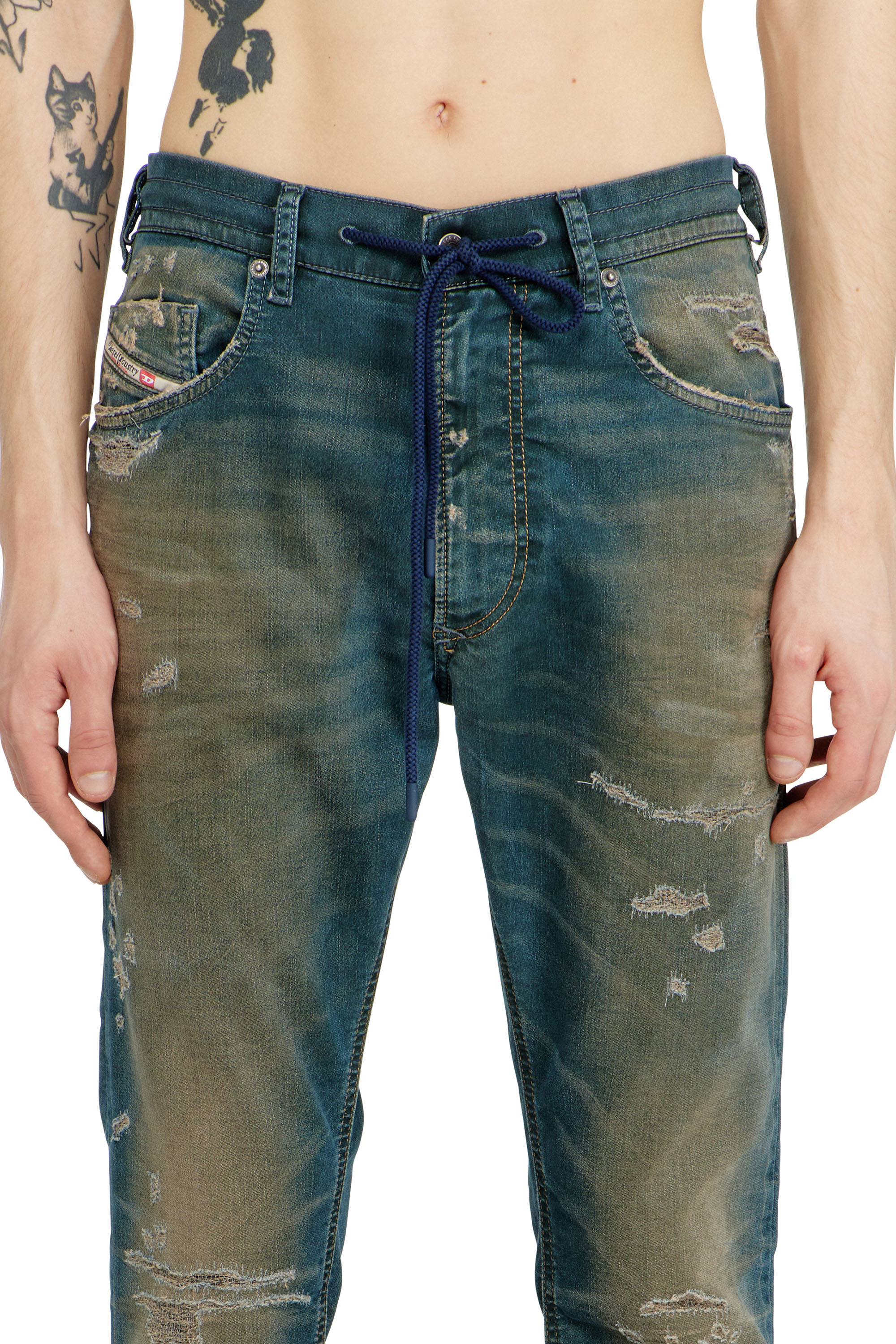 Diesel - Male's Regular 2032 D-Krooley Joggjeans&reg; 068UA, ミディアムブルー - 5
