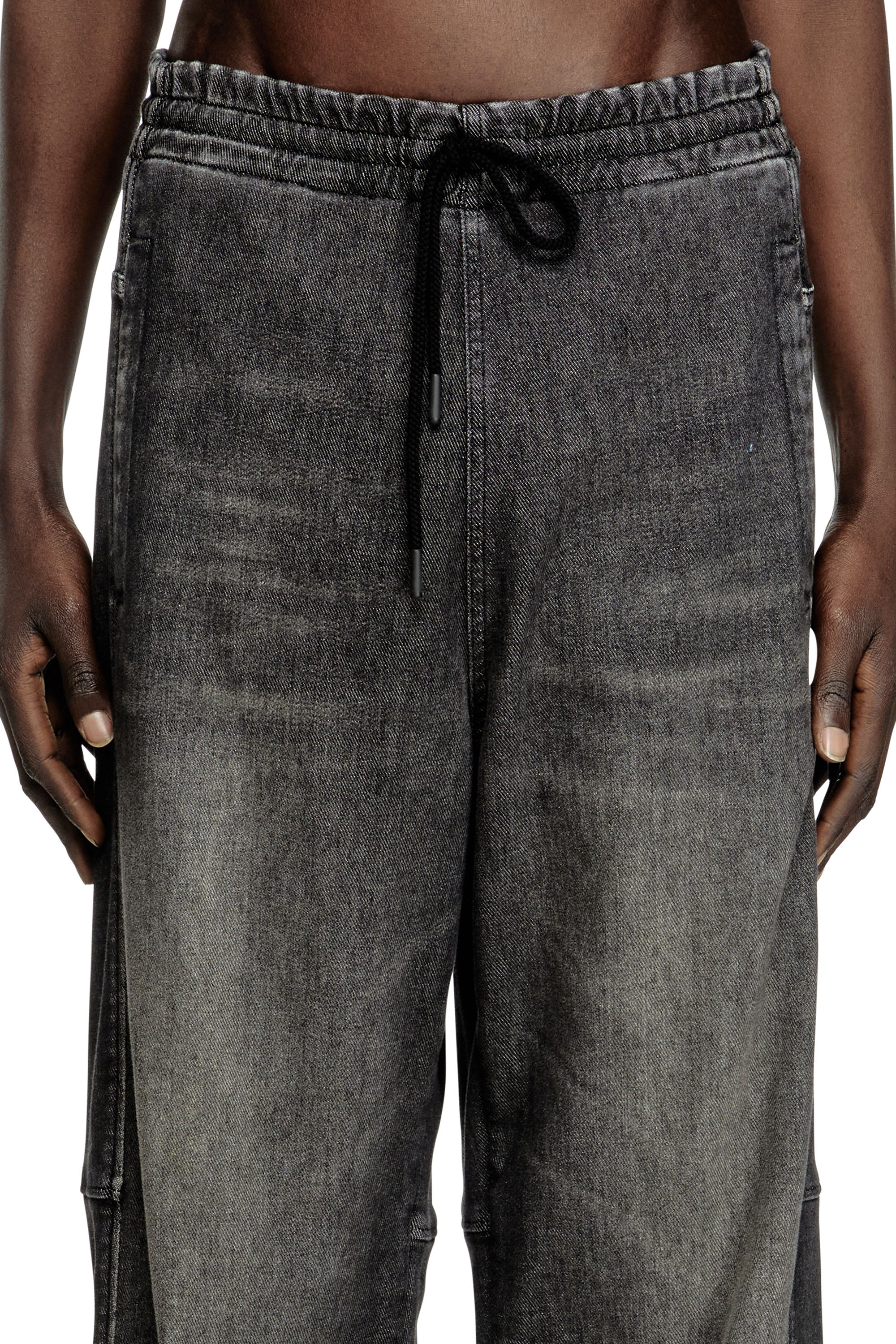 Diesel - Unisex's Relaxed D-Martyans Track Denim 09L77, ブラック/ダークグレー - 5