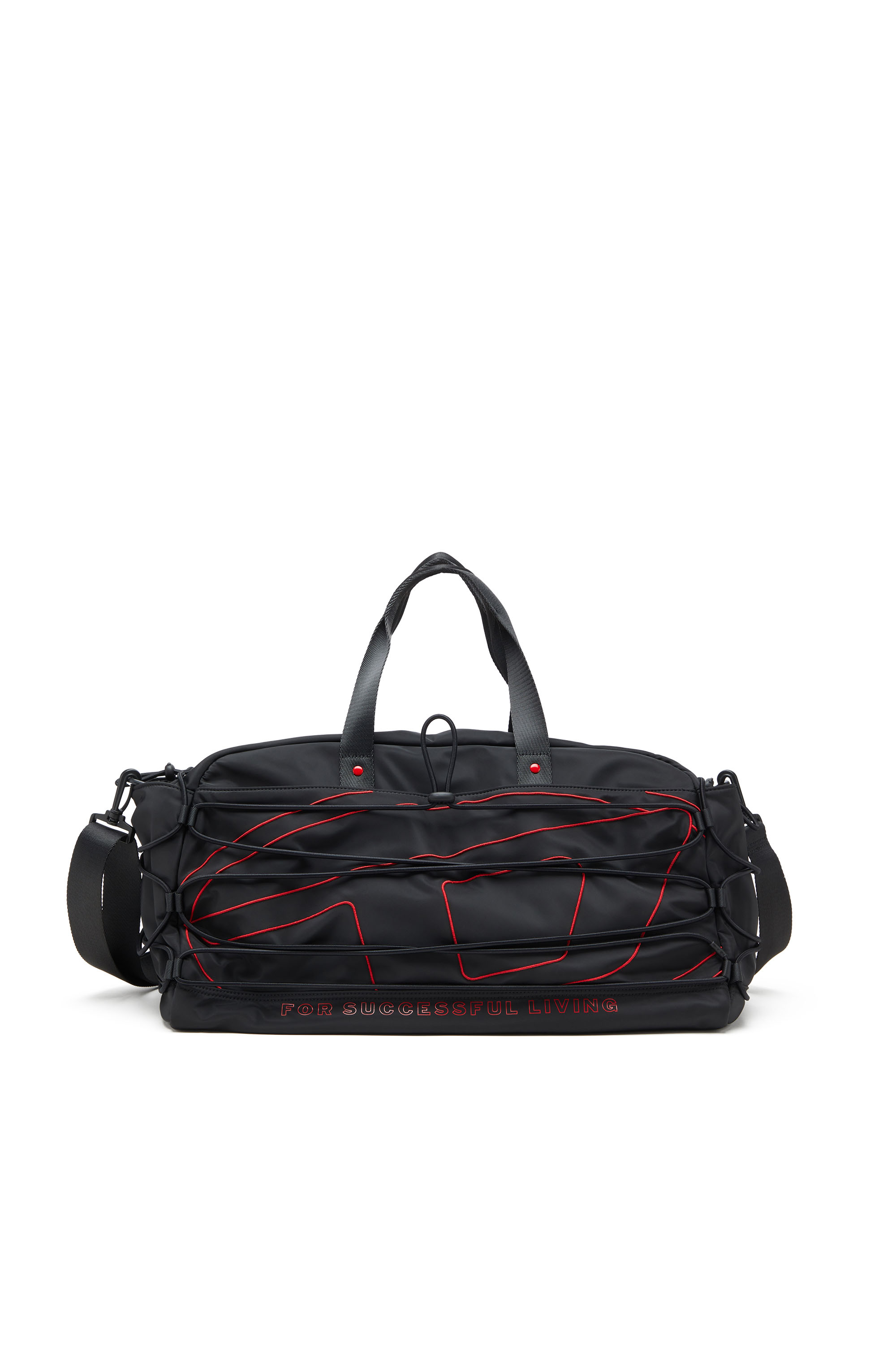 Diesel - TECH-D DUFFLE X, Unisex's Tech-D-Nylon duffle bag with Oval D embroidery in ブラック - 1