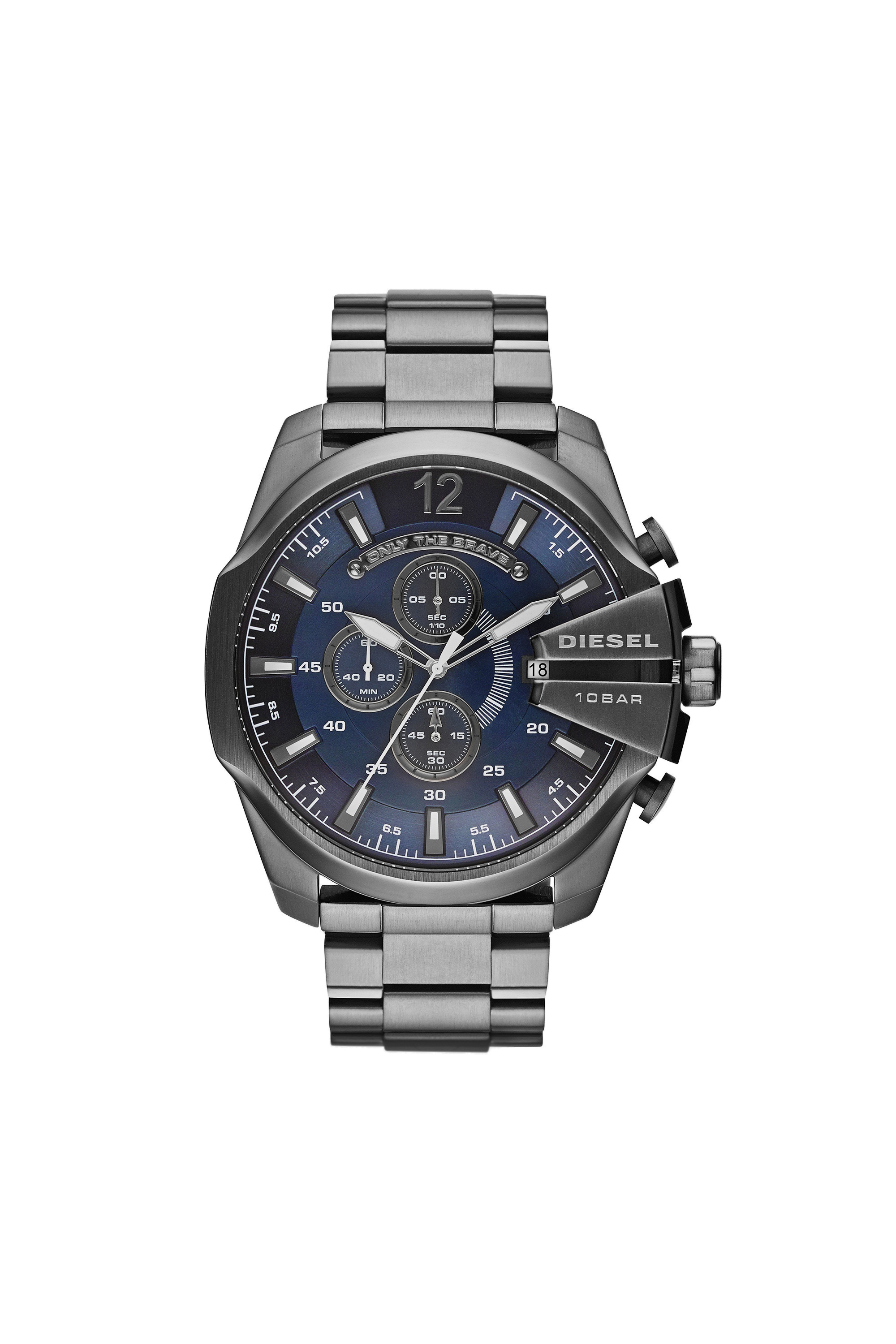Diesel - DZ4329 MEGA CHIEF, Male's Mega Chief watch  with gunmetal plating in シルバー - 1