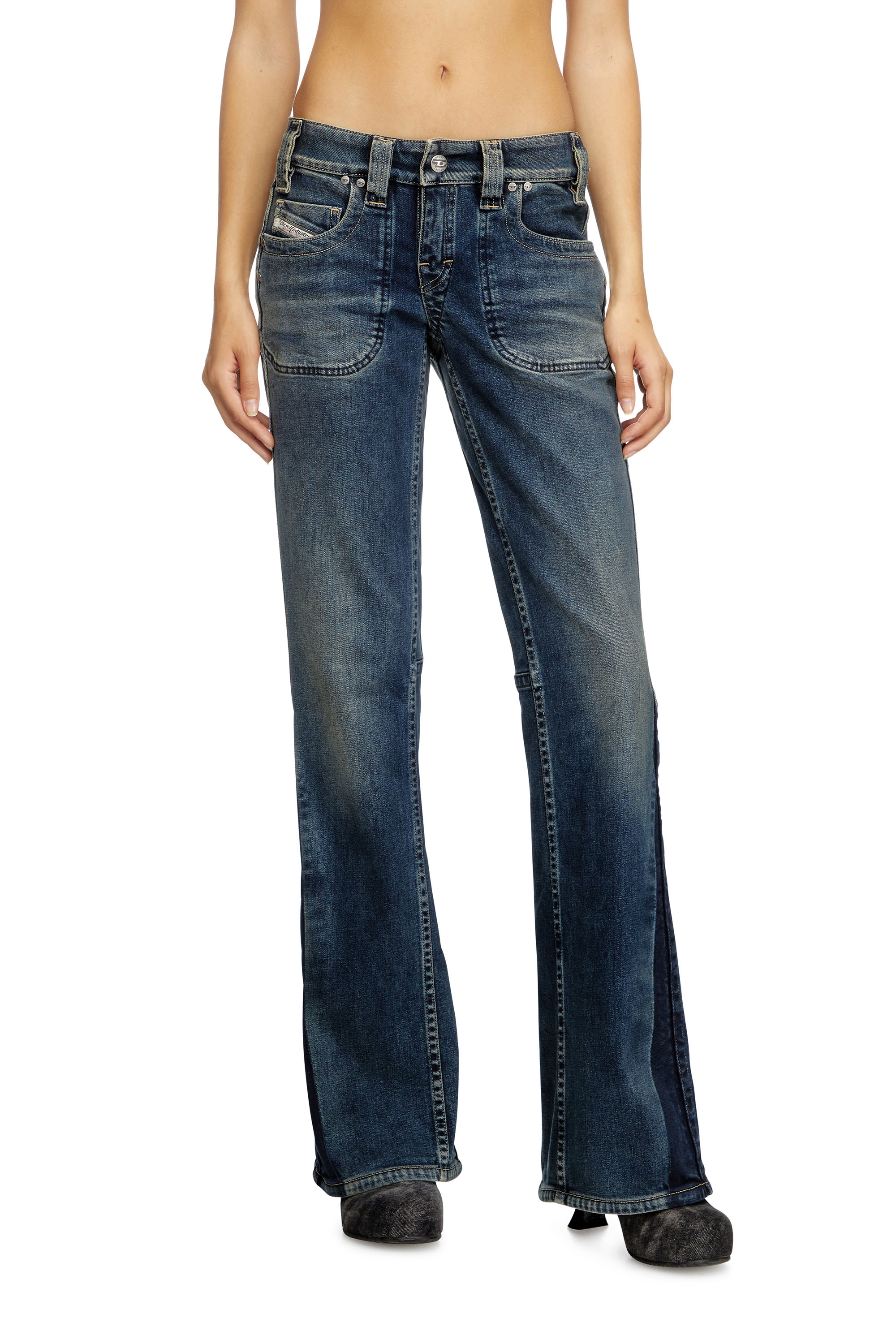 Diesel - Female's Bootcut Jeans D-Resh 09J06, ミディアムブルー - 3
