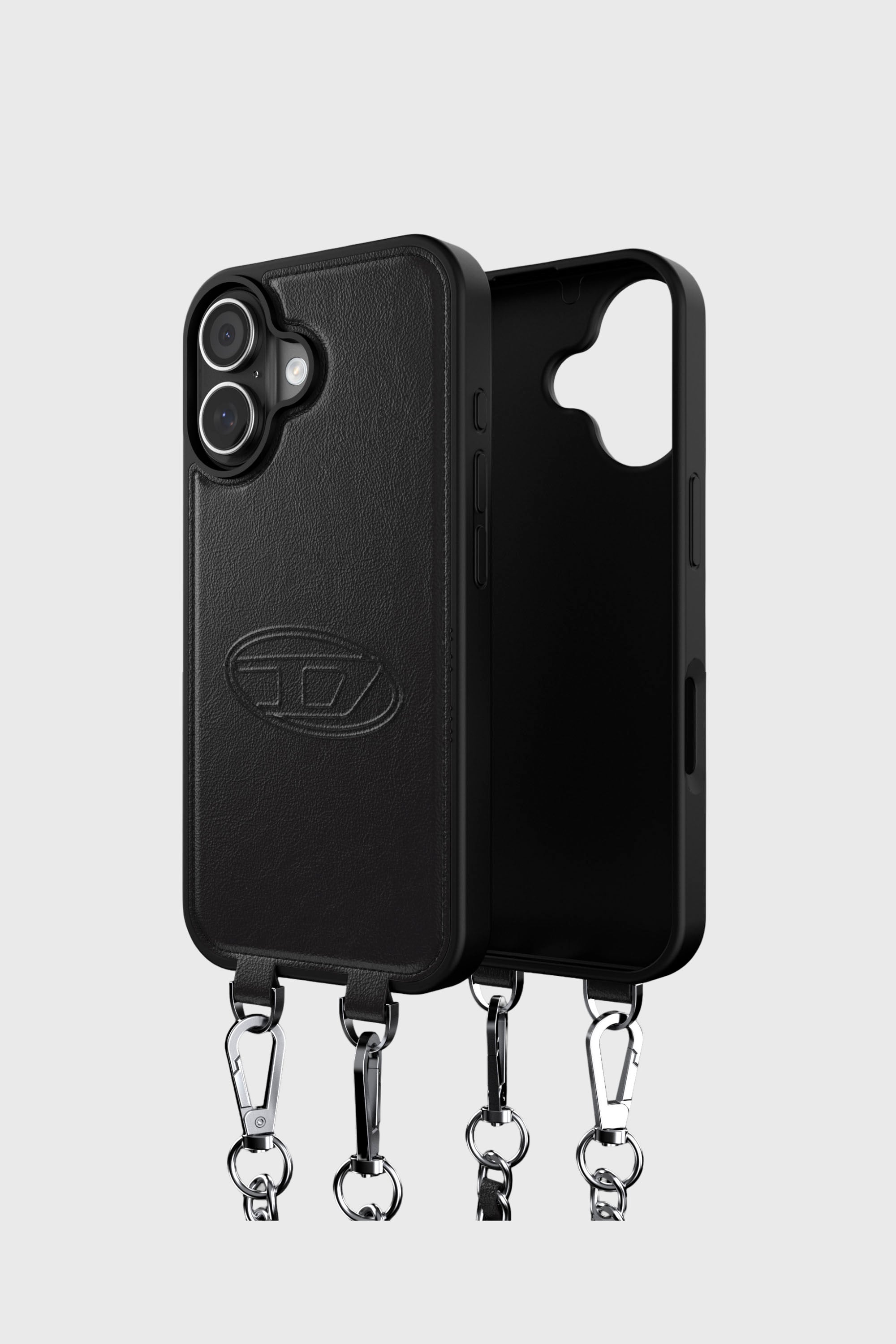 Diesel - 60661 MOULDED CASE, Unisex's Oval D case with wrist strap and MagSafe for iPhone 17 in ブラック - 1