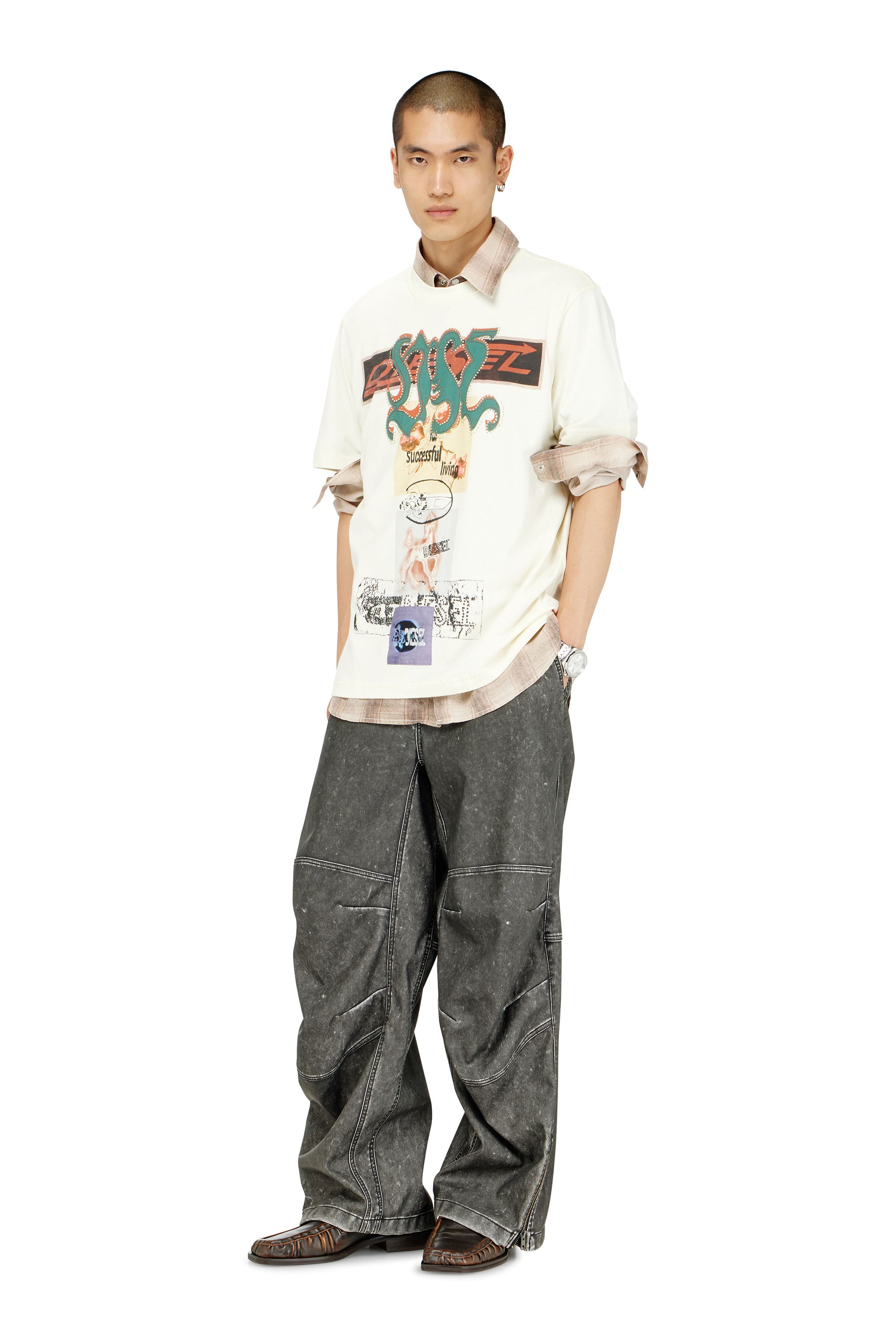 Diesel - T-ADJUST-AA4, Male's Tシャツ in null - 2