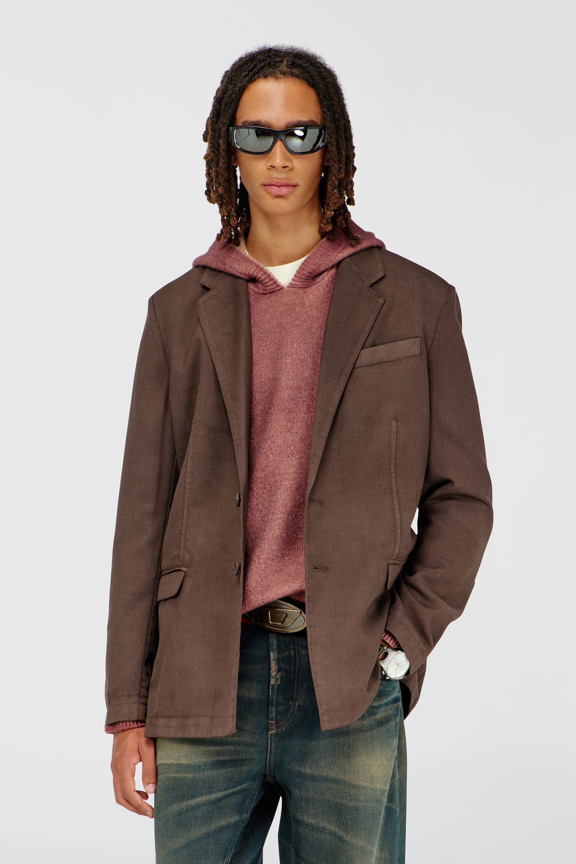 Diesel - J-CREED-AECB, Male's ジャケット in ブラウン - 3