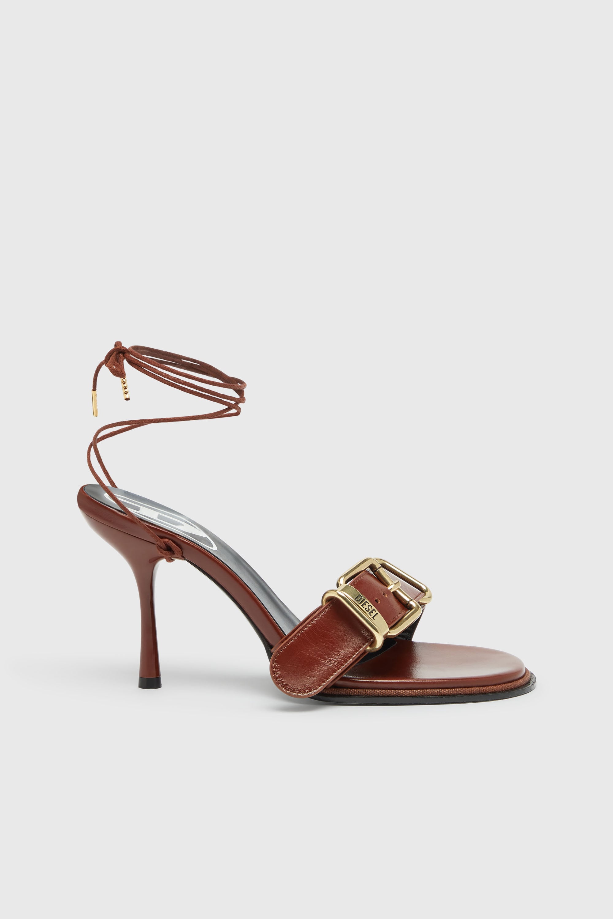 Diesel - D-COCCO-90-SA, Female's D-Cocco-Ankle-wrap sandals in leather in ブラウン - 2