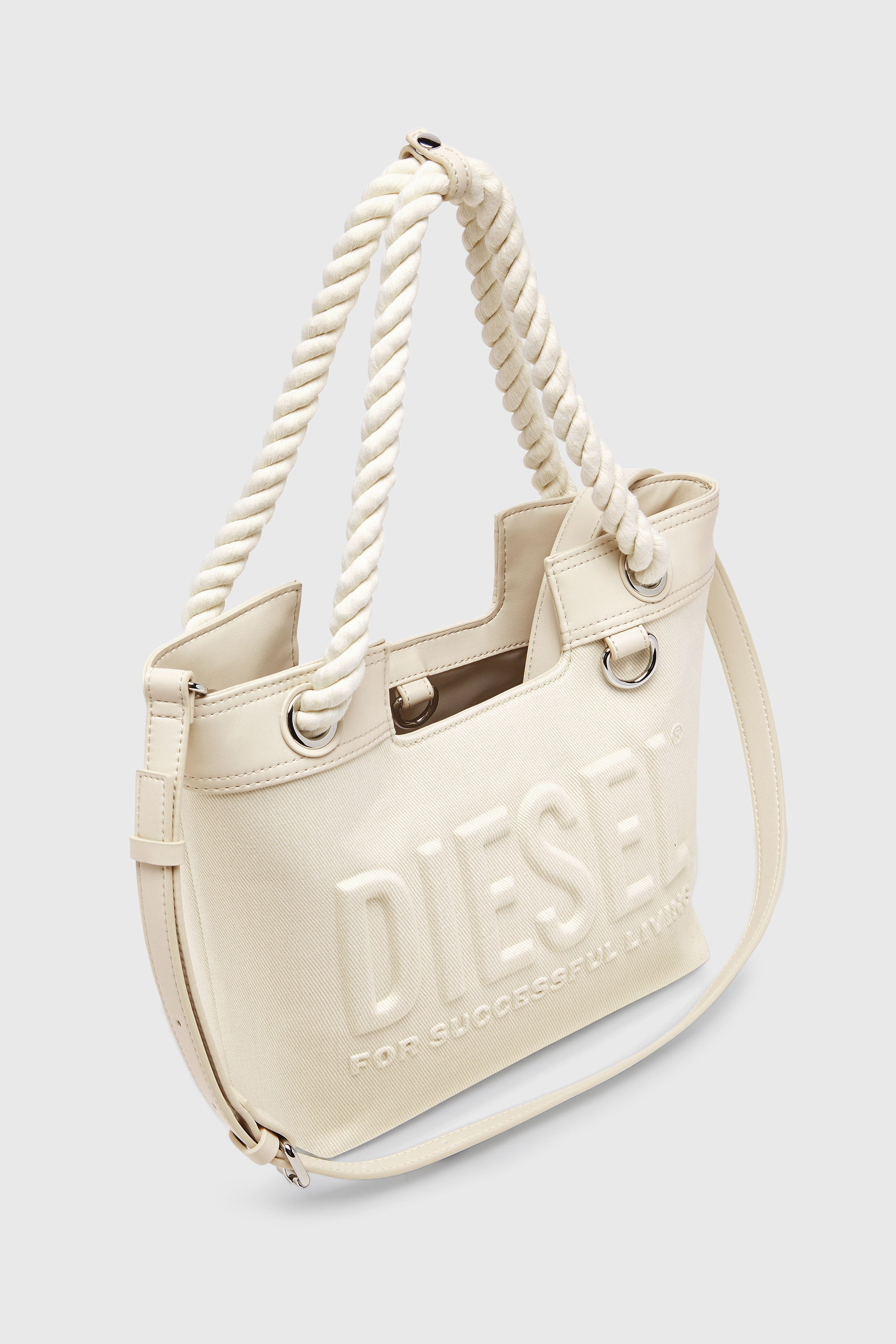 Diesel - DSL 3D SHOPPER XS, Female's ショッパーバッグ XS in クリーム - 5