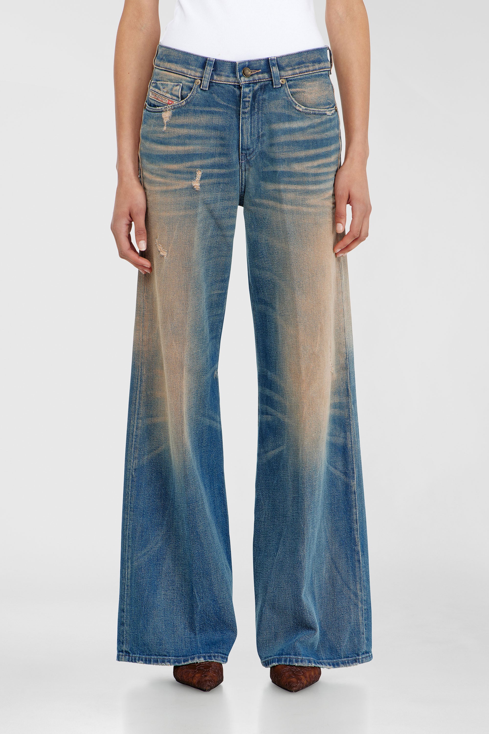 Diesel - Female's Flare Jeans 1978 D-Akemi 09P37, ダークブルー - 2