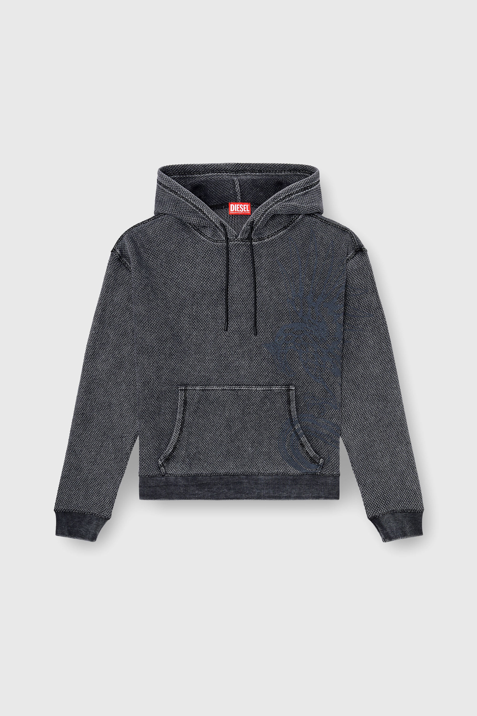 Diesel - S-NORM-HOOD-AA1, Male's プルオーバーパーカー in ダークグレー - 2
