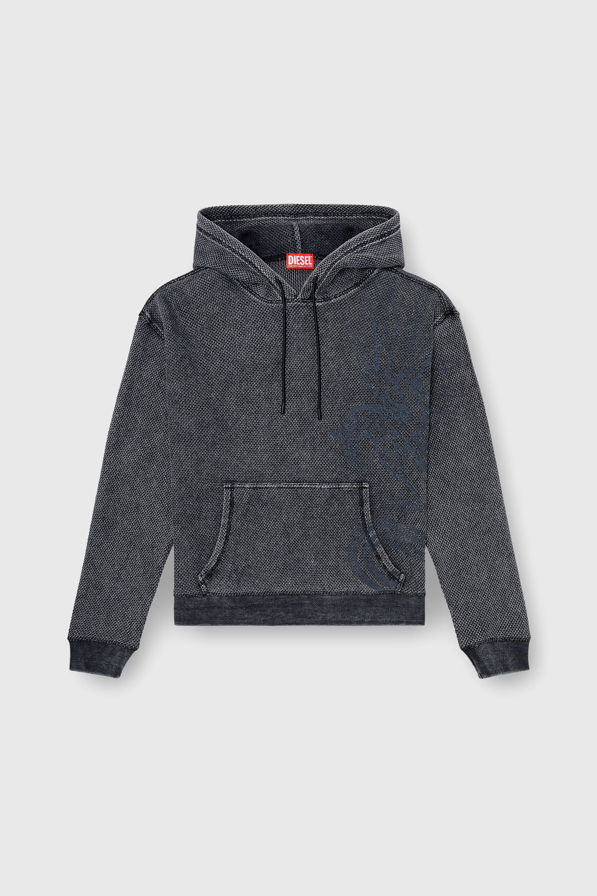 Diesel - S-NORM-HOOD-AA1, Male's プルオーバーパーカー in ダークグレー - 2