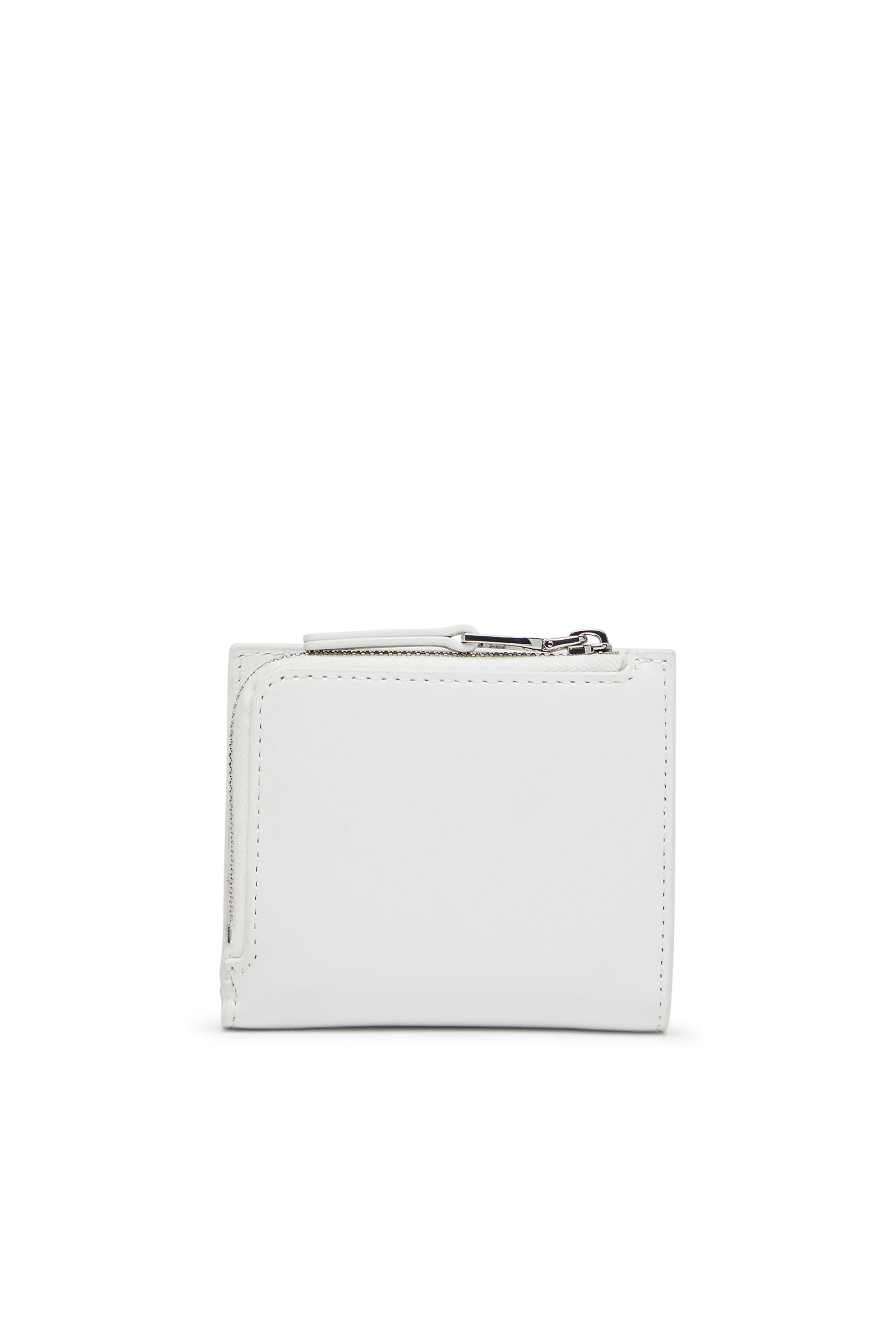 Diesel - 1DR BI FOLD ZIP L, Female's Bi-fold wallet in leather in ホワイト - 2