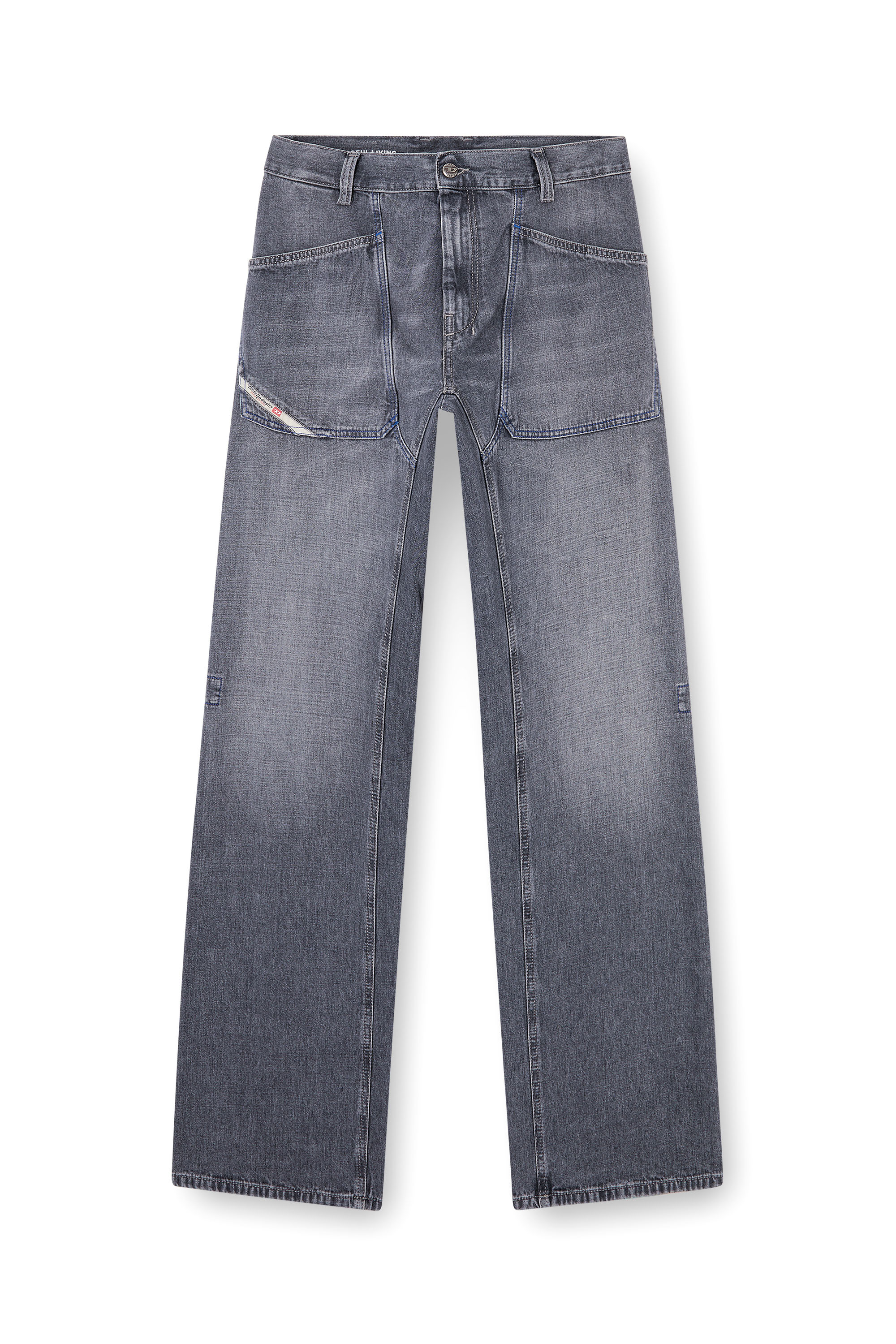 Diesel - Male's Relaxed Jeans D-Zeta 09N83, グレー - 3