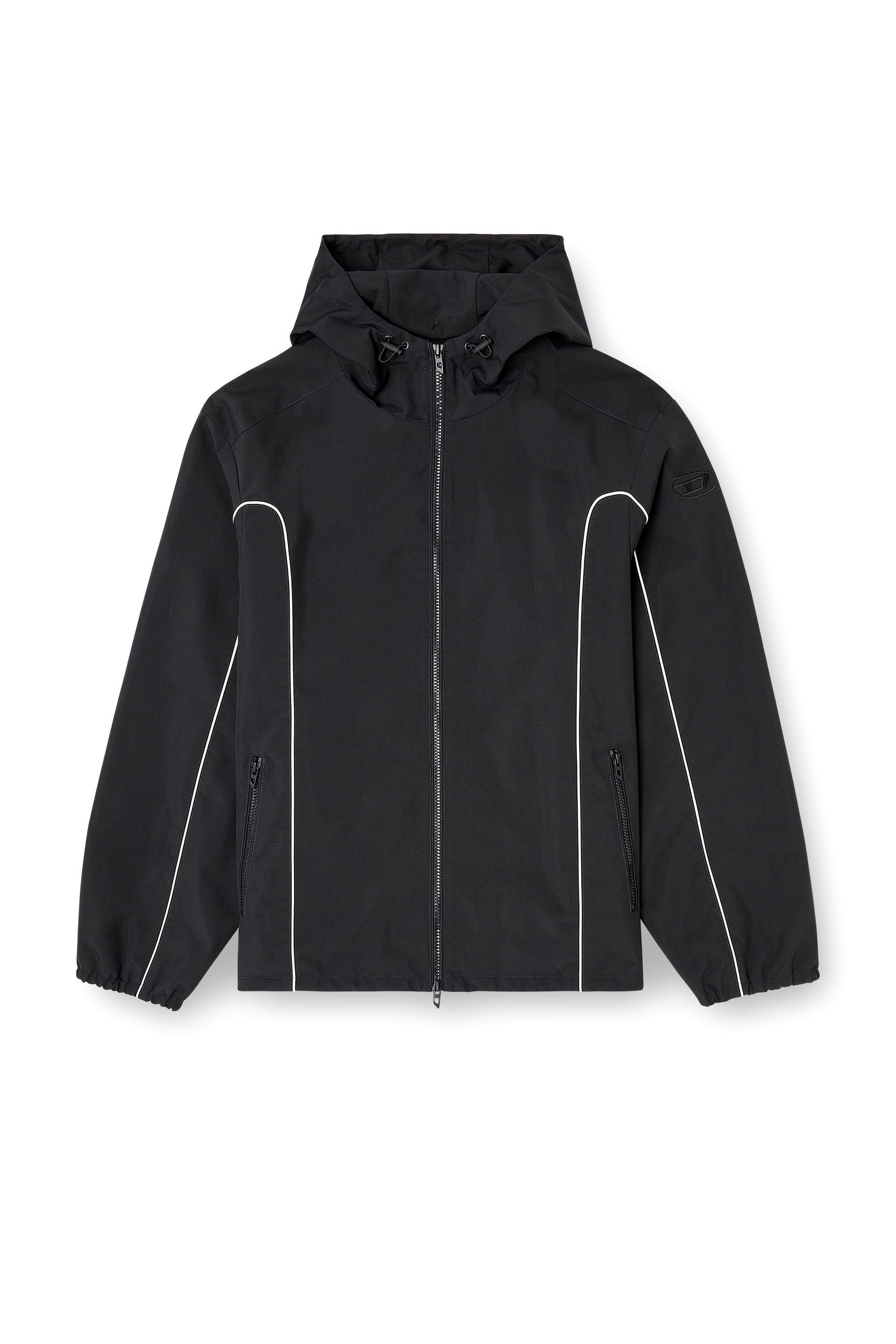 Diesel - J-HIVES-WRD, Male's フード付きジャケット in ブラック - 2