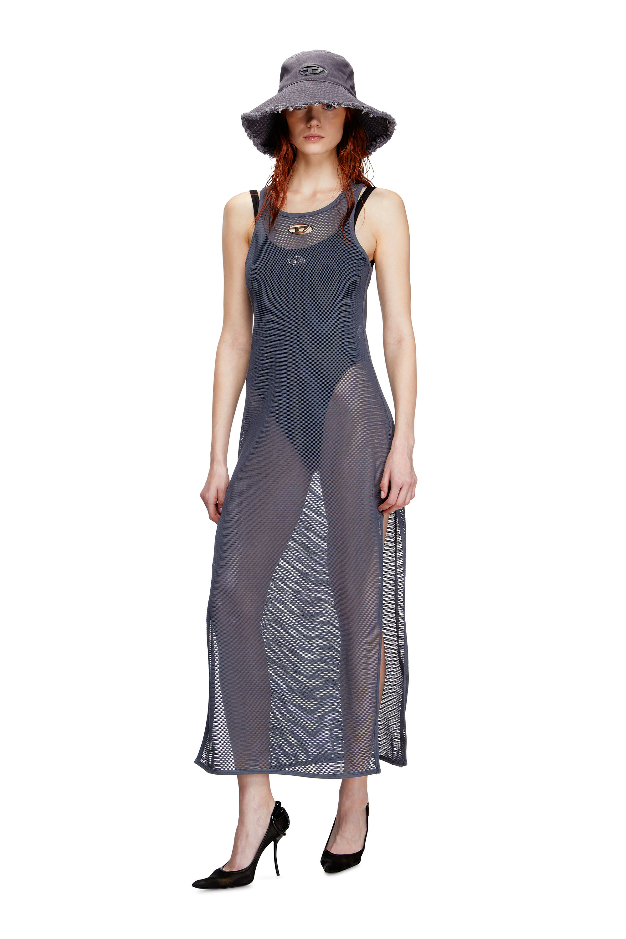 Diesel - JENNIFER-UTLT, Female's Mesh beach cover-up in グレー - 1