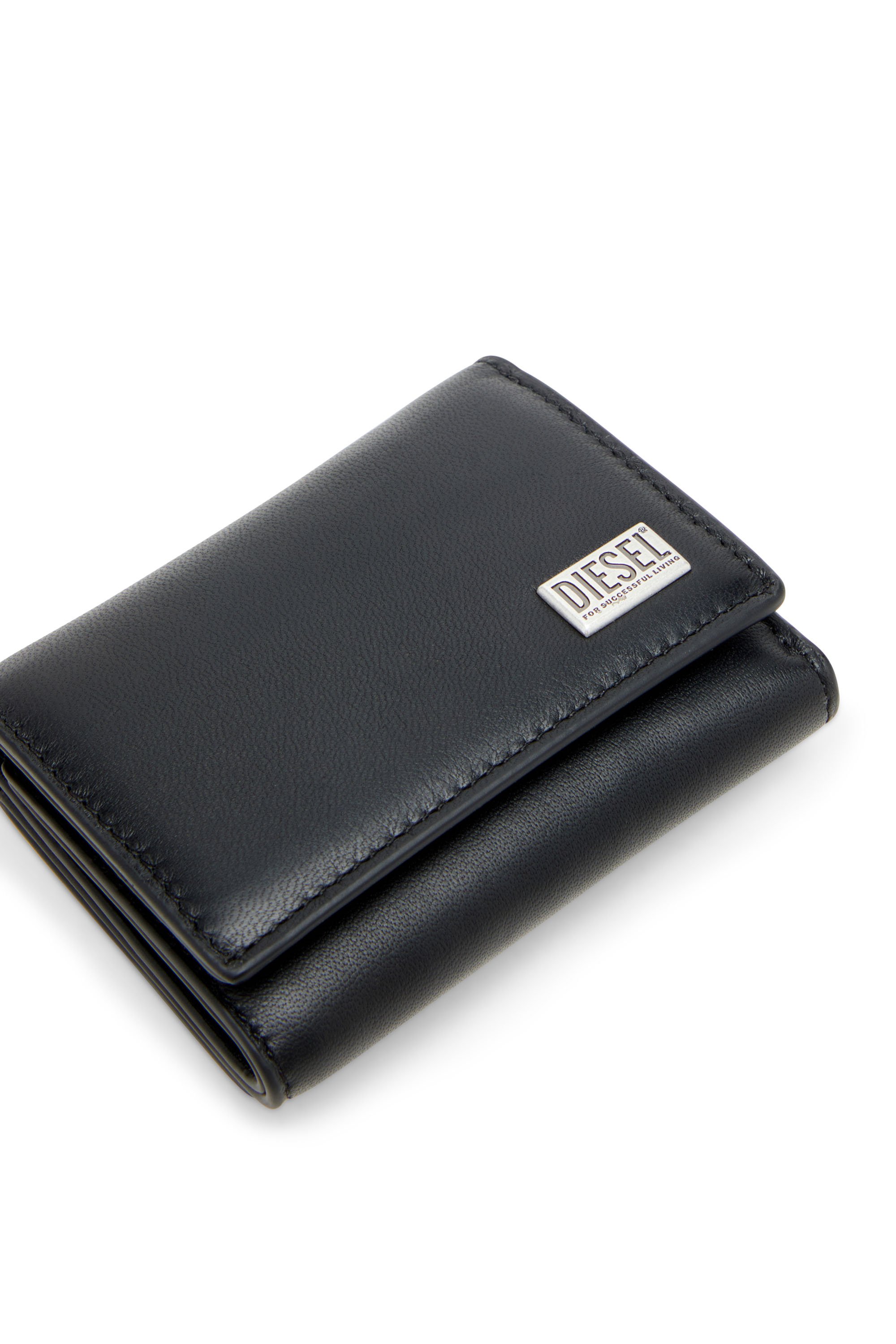 Diesel - BISCOTTO TRI FOLD COIN 3D, Male's Tri-fold wallet in leather in null - 4