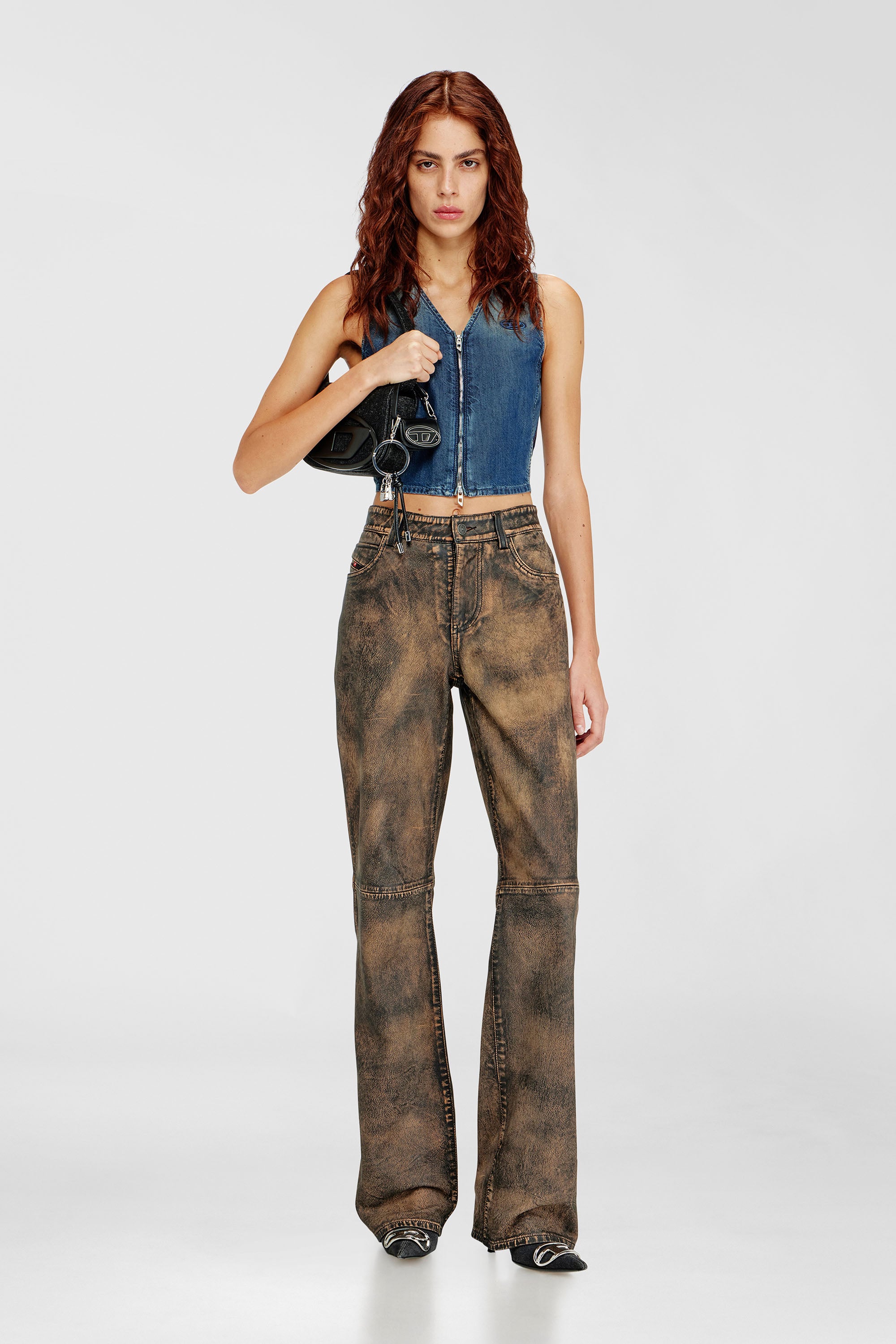 Diesel - DE-MEIO-S, Female's スリーブレストップ in ブルー - 2