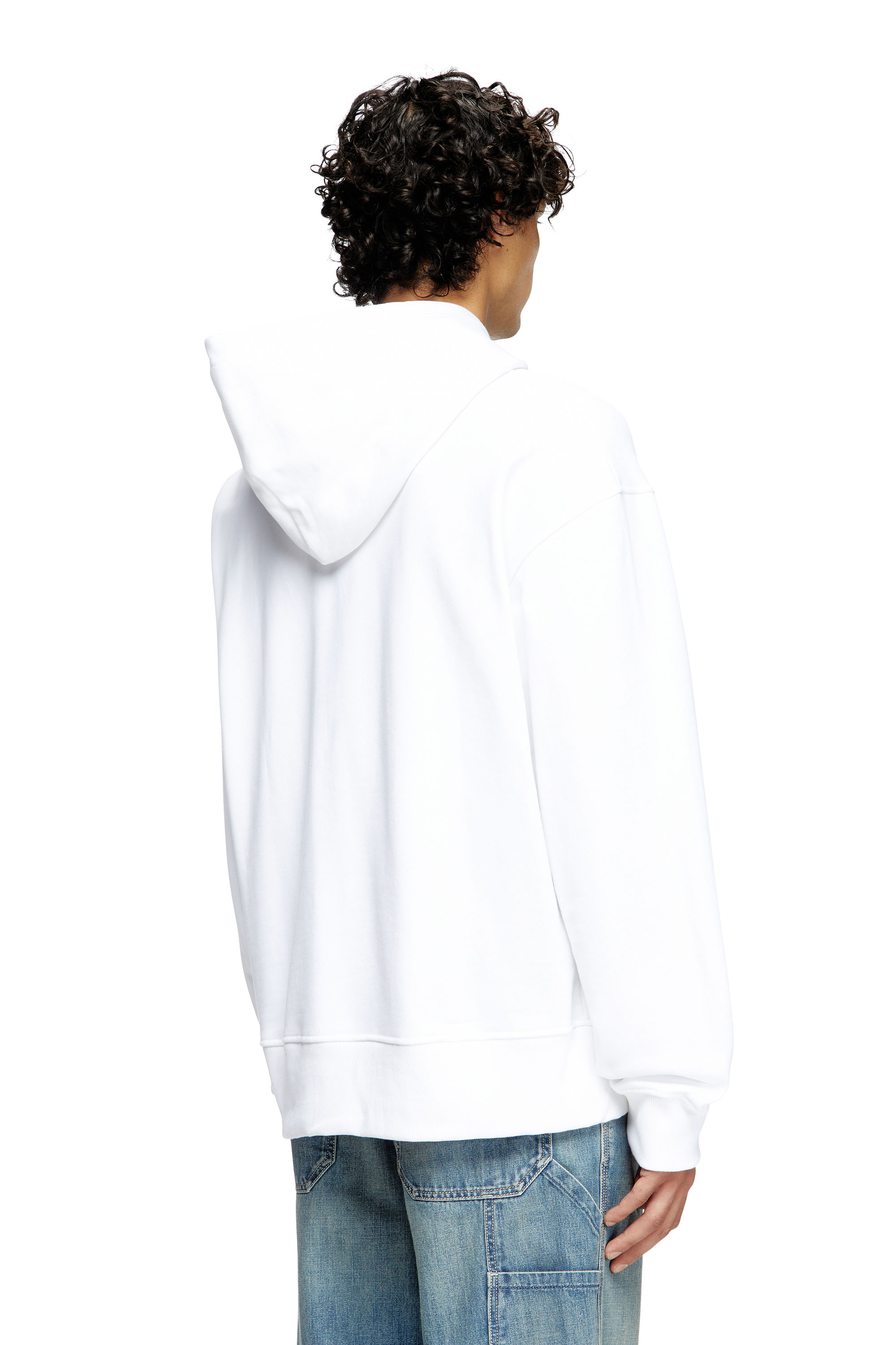 Diesel - S-MACS-HOOD-OD, Male's スウェットパーカーオーバルＤ in ホワイト - 4