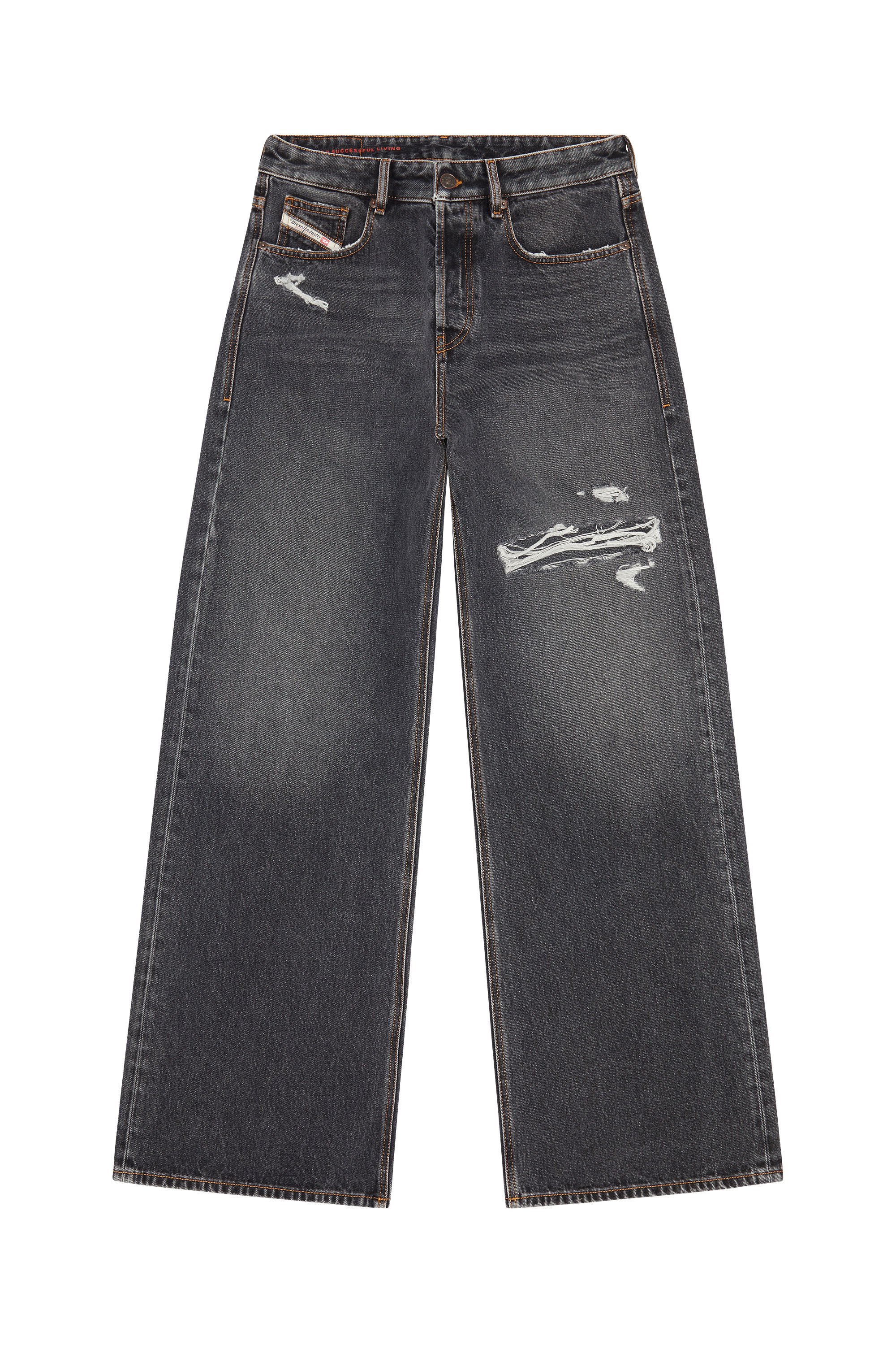 Diesel - Male's Relaxed Jeans D-Rise 007F6, ブラック/ダークグレー - 3