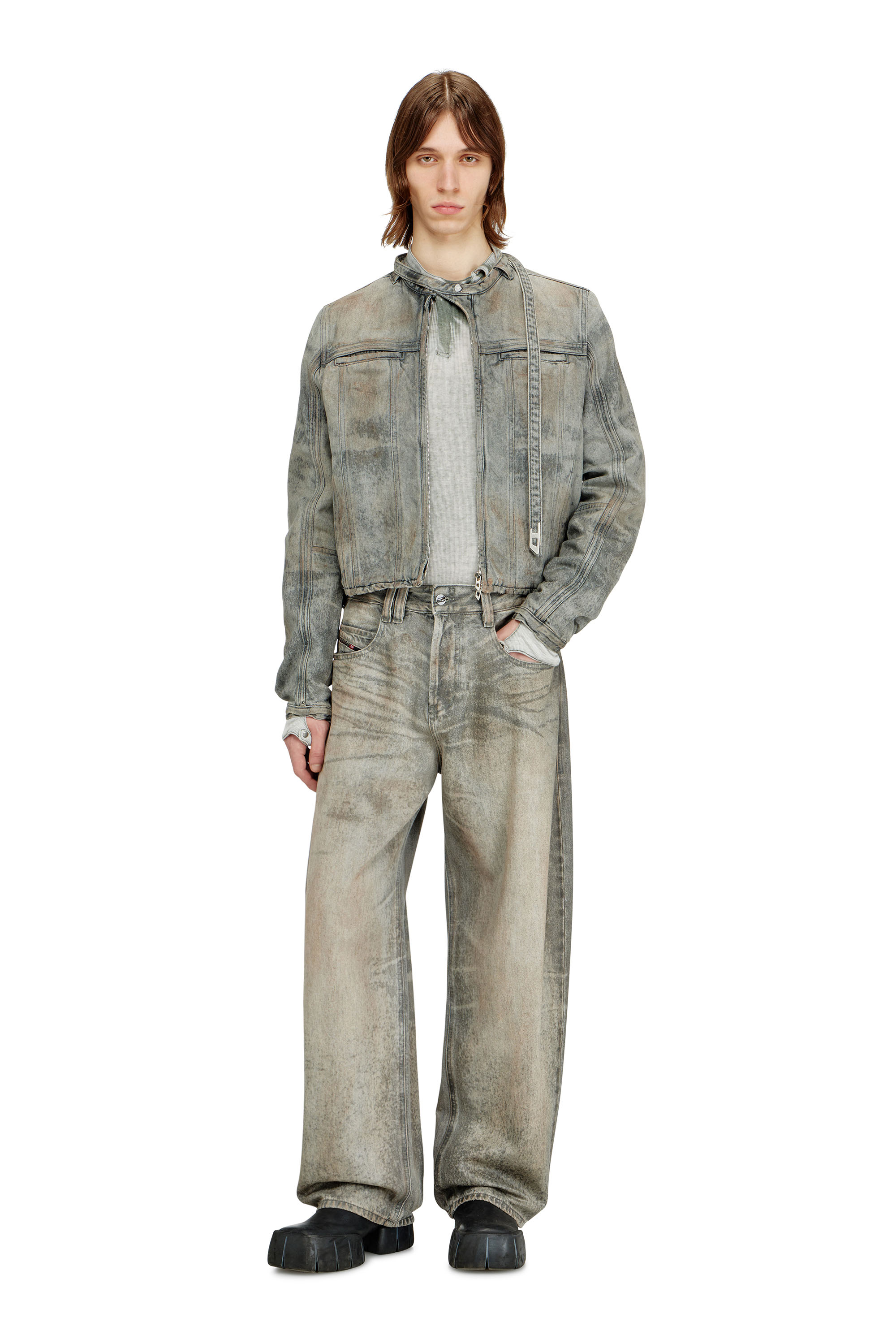 Diesel - Unisex's Relaxed Jeans 1997 D-Enim-M 09P24, グレー - 1